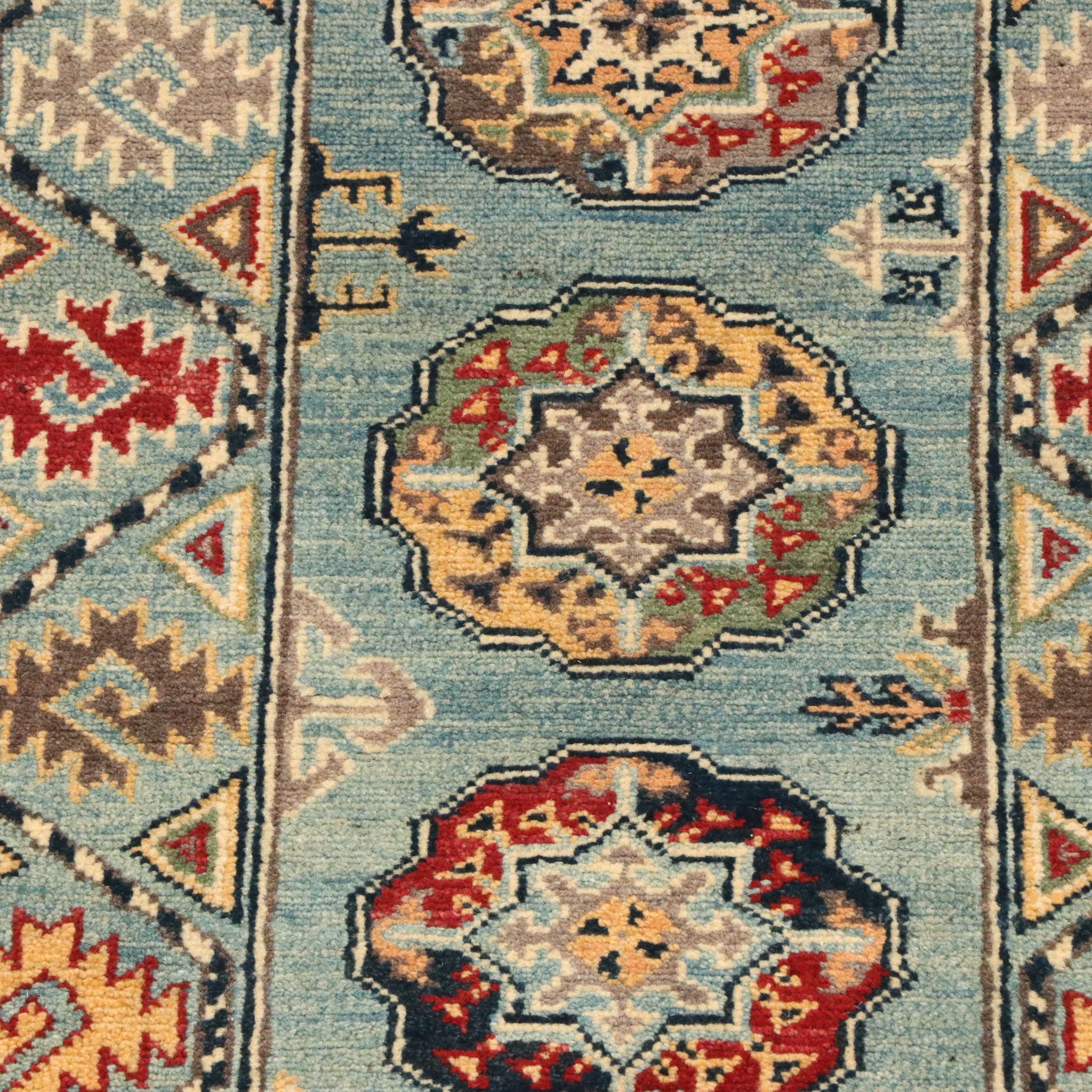 2'1 x 5'11 Hand-Knotted Afghan Kazak Carpet Runner