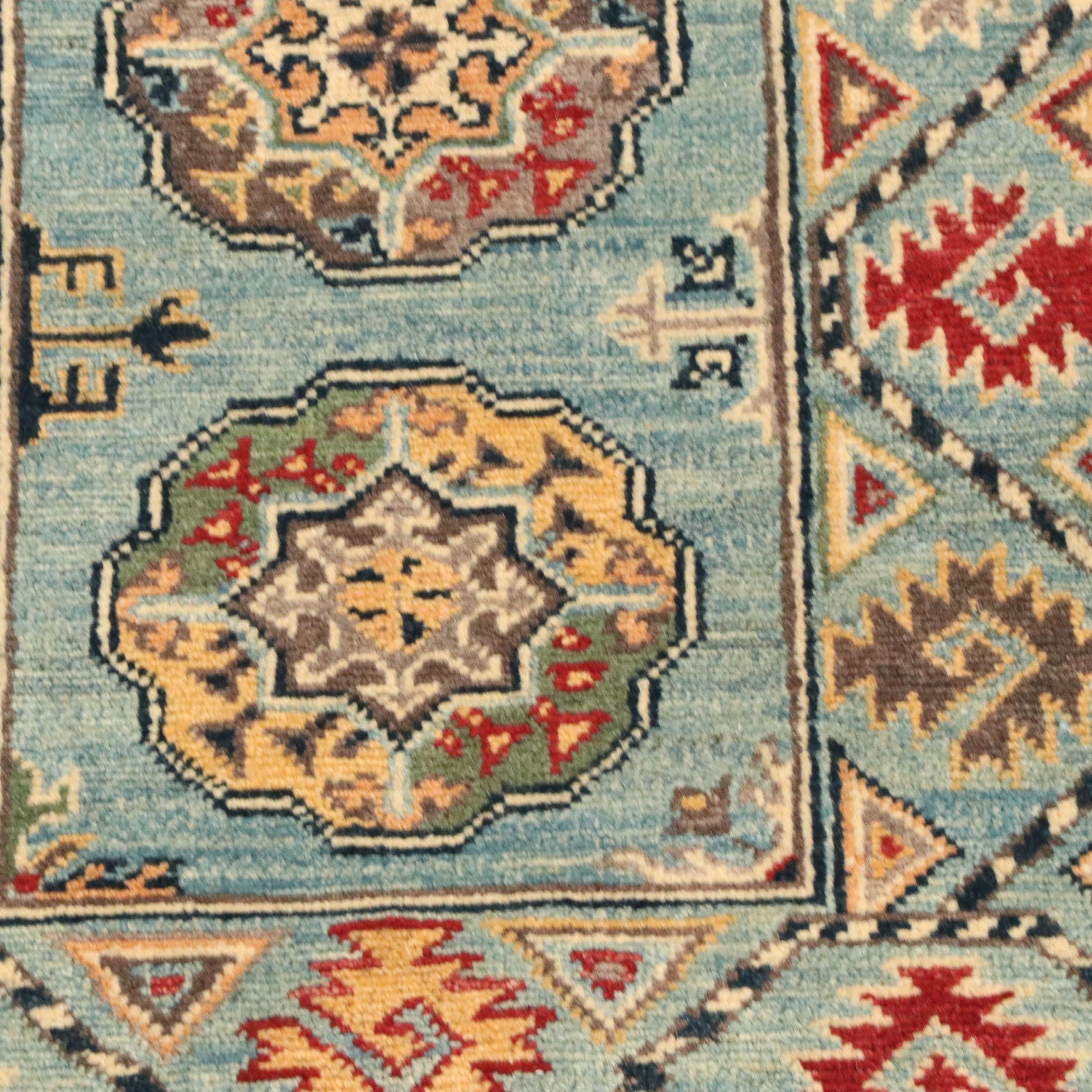 2'1 x 5'11 Hand-Knotted Afghan Kazak Carpet Runner