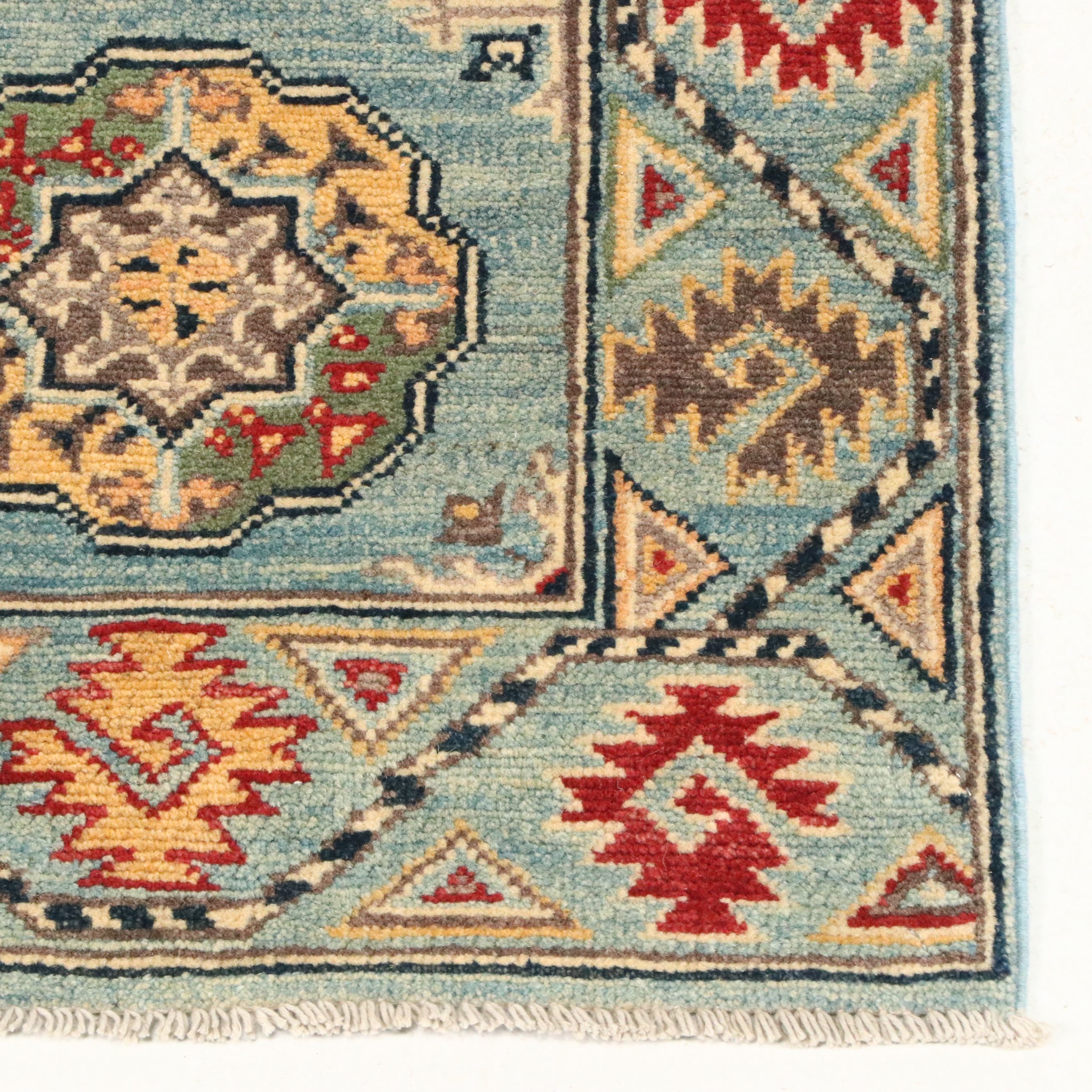2'1 x 5'11 Hand-Knotted Afghan Kazak Carpet Runner