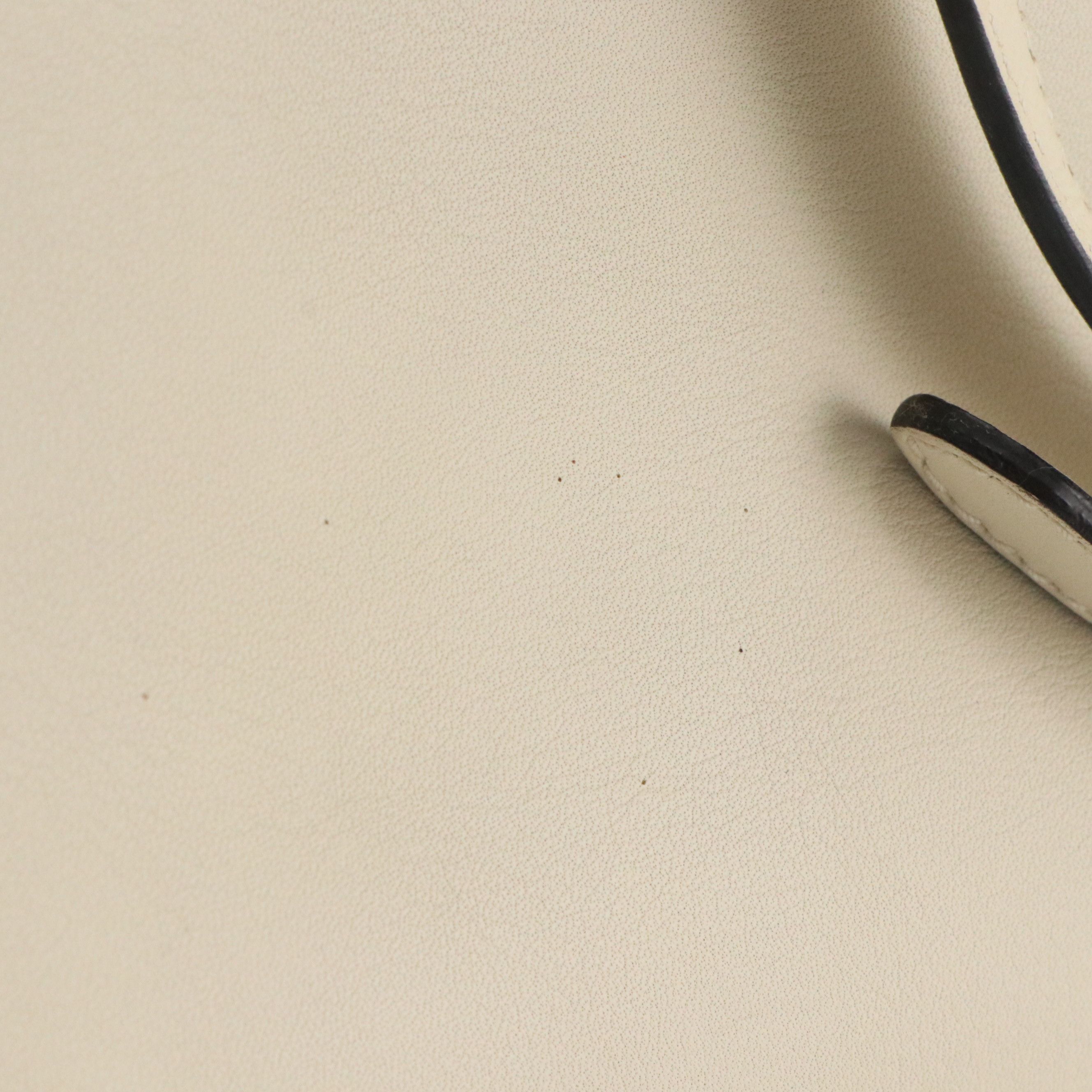 Gucci Ribbon Bow Small Two-Way Tote in White Leather