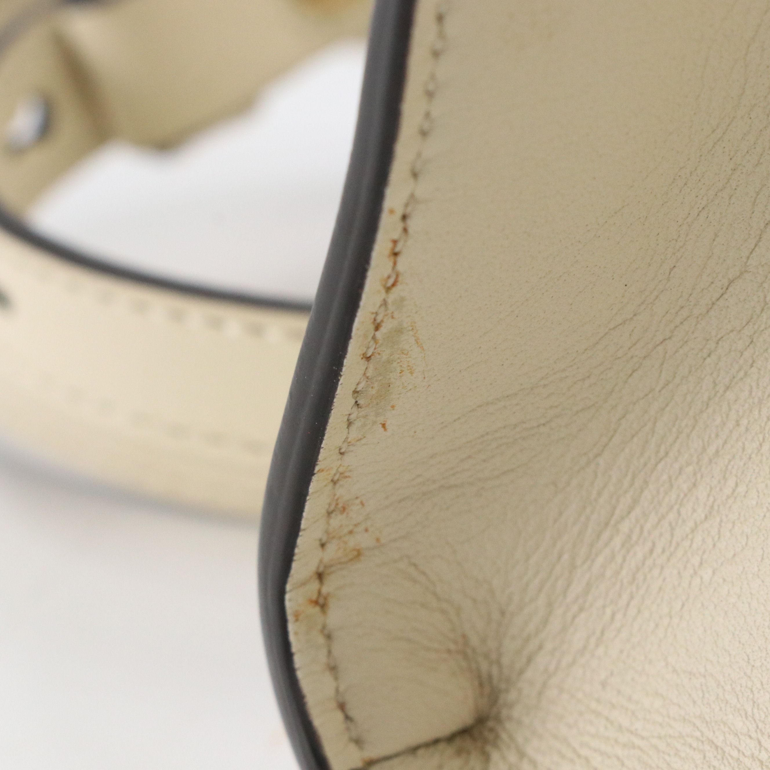 Gucci Ribbon Bow Small Two-Way Tote in White Leather