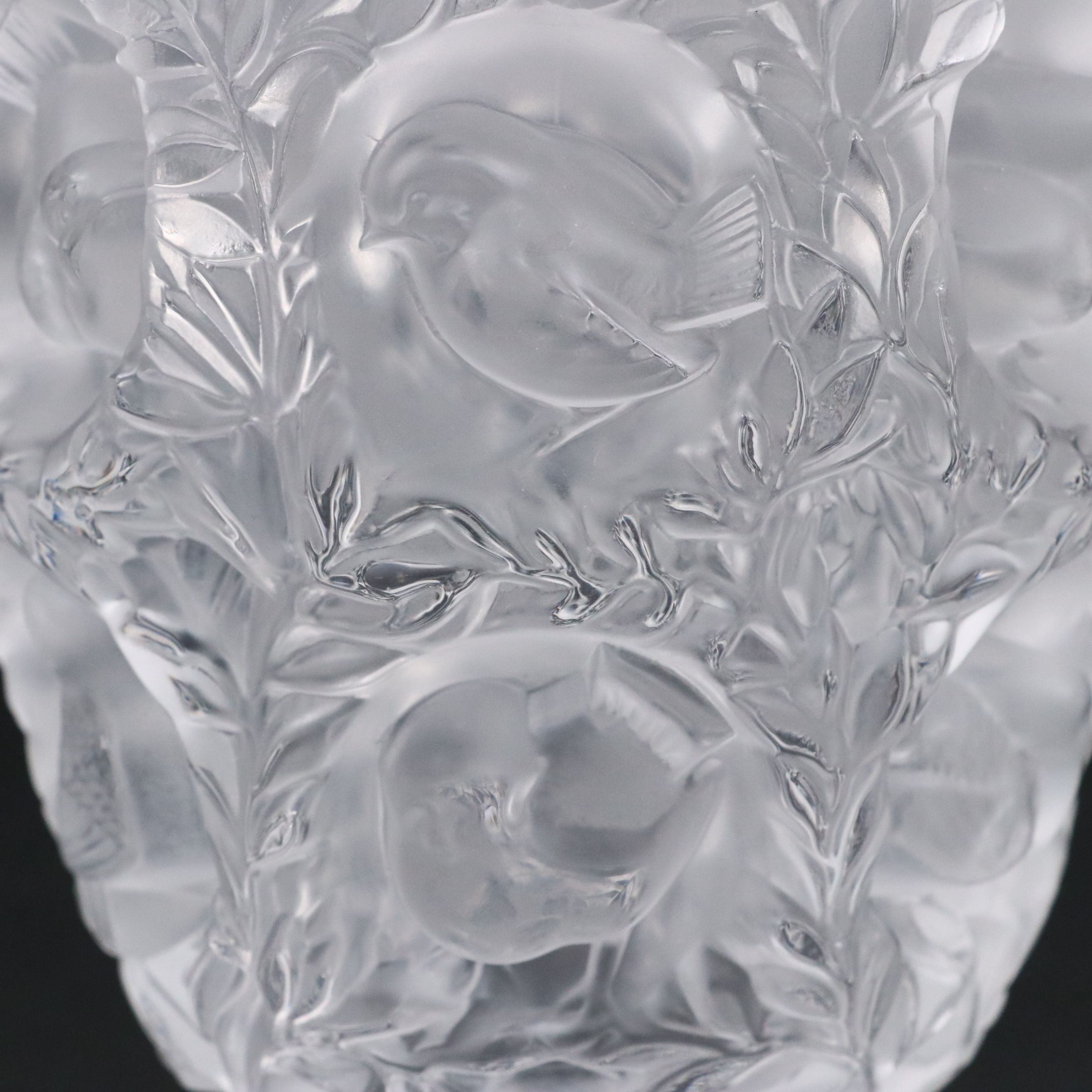 Lalique "Bagatelle" Frosted and Clear Crystal Vase, 1945–1977