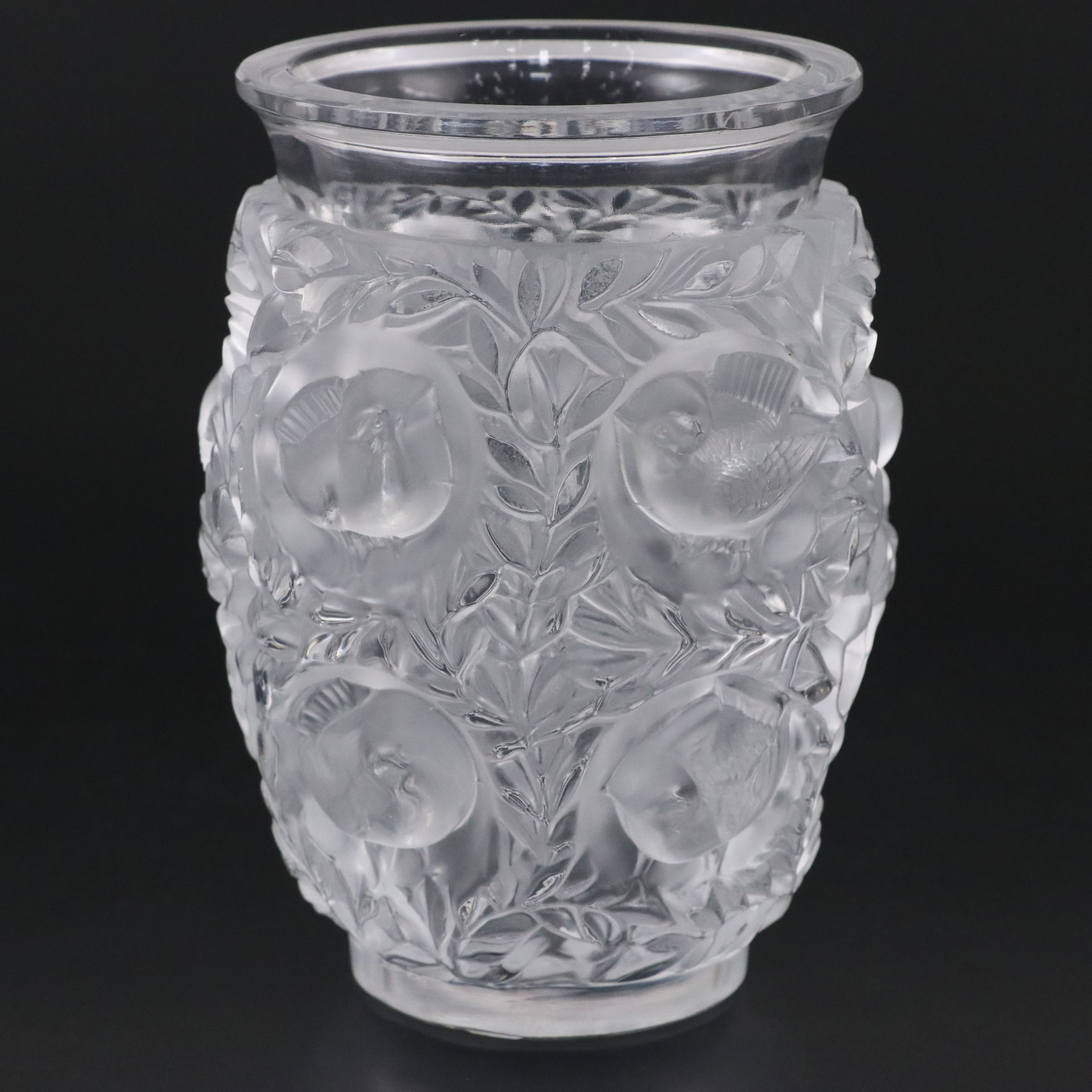 Lalique "Bagatelle" Frosted and Clear Crystal Vase, 1945–1977