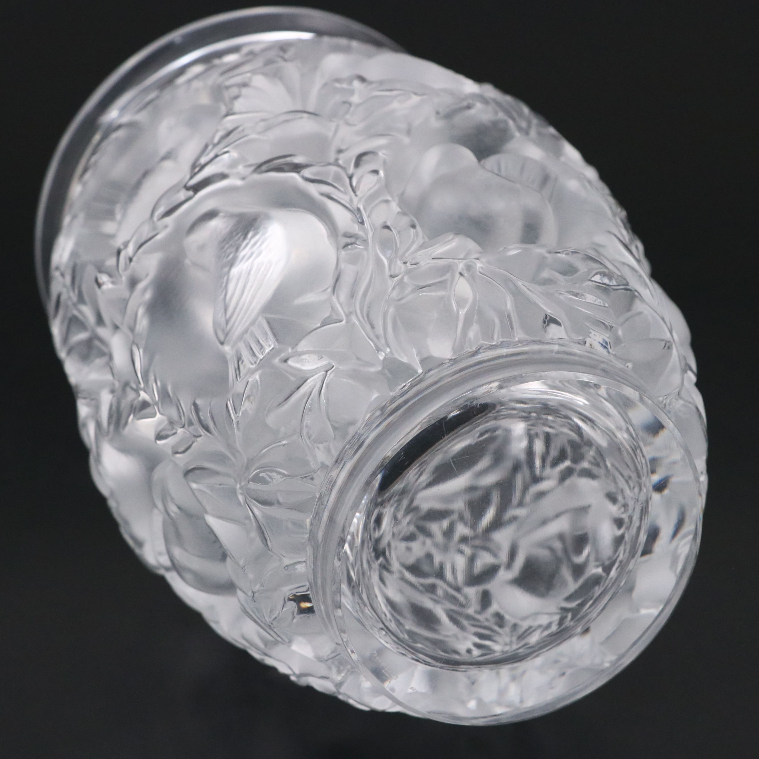 Lalique "Bagatelle" Frosted and Clear Crystal Vase, 1945–1977