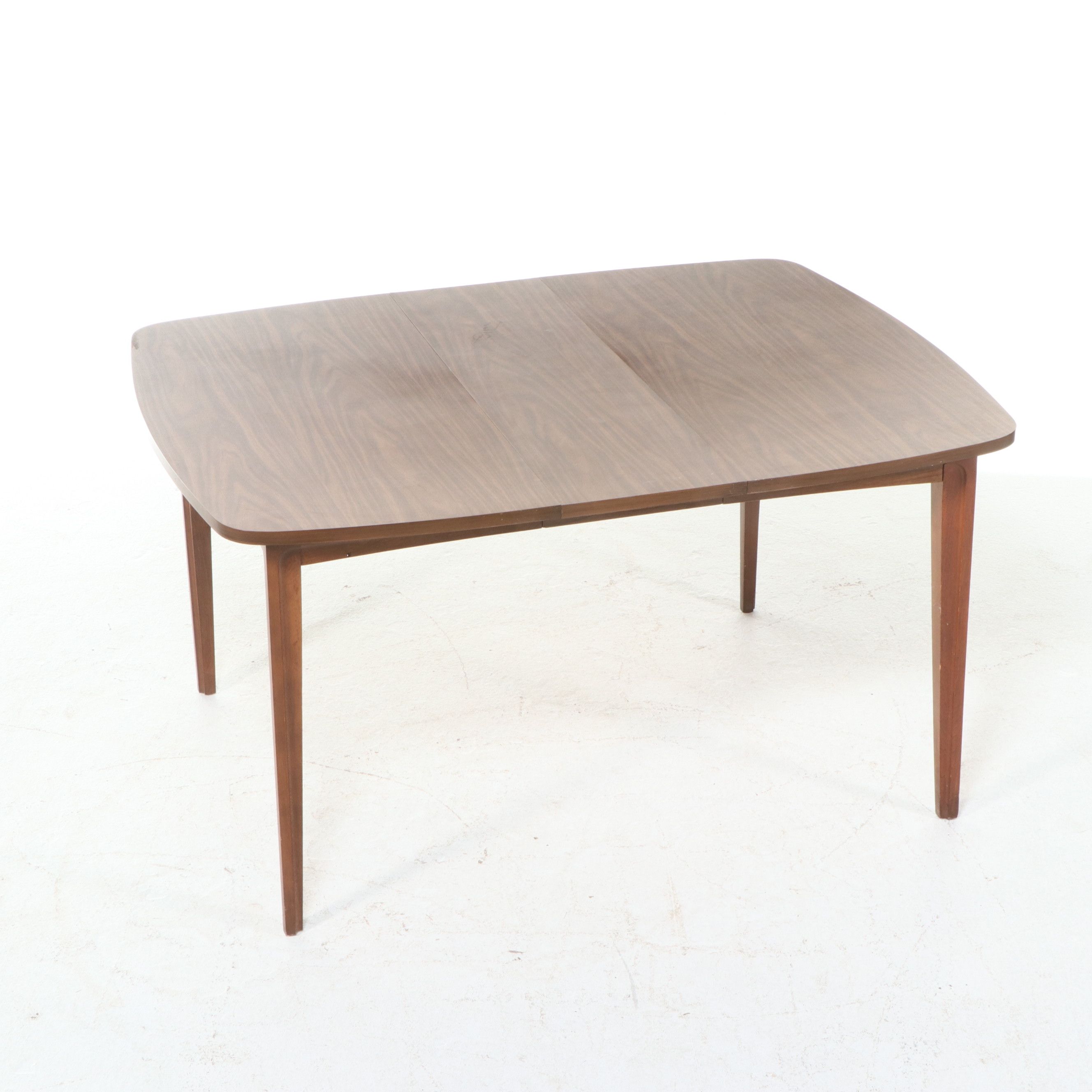Danish Modern Style Walnut Extension Dining Table, Mid-20th Century