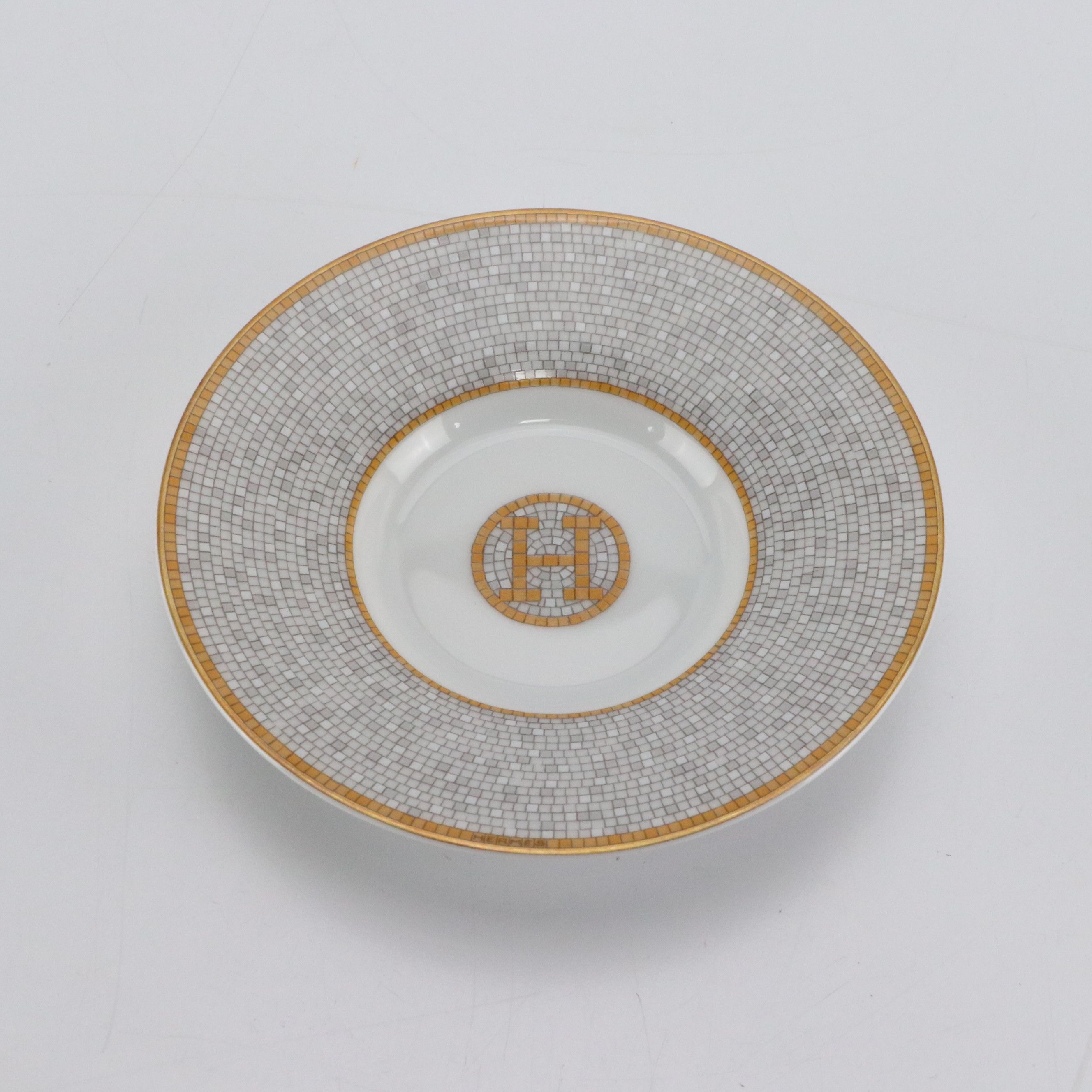 Hermès Mosaique Au 24 Gold Tea Cup and Saucer