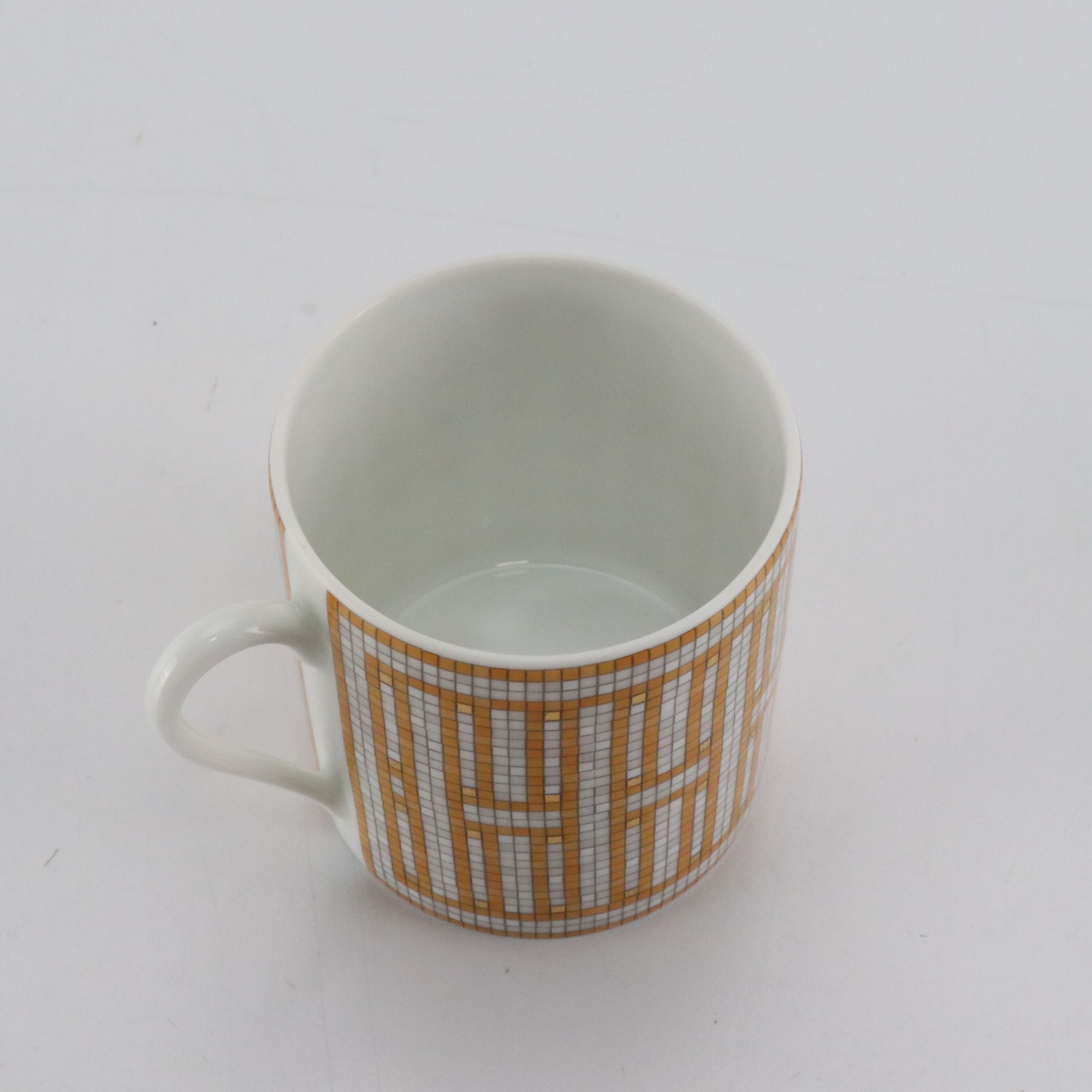 Hermès Mosaique Au 24 Gold Tea Cup and Saucer