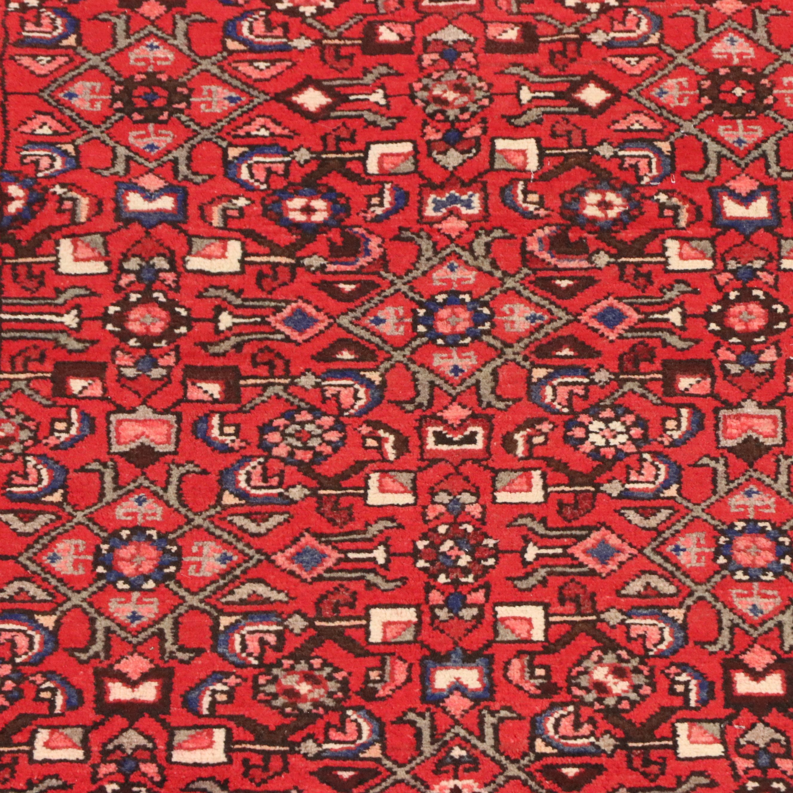 3'8 x 11' Hand-Knotted Persian Hamadan Long Rug