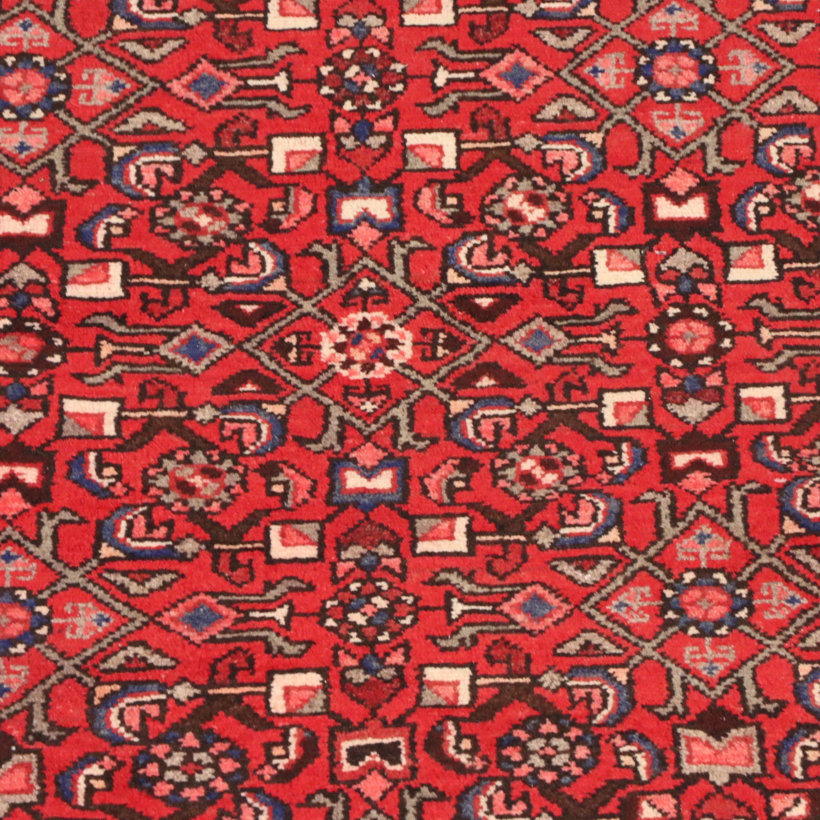 3'8 x 11' Hand-Knotted Persian Hamadan Long Rug