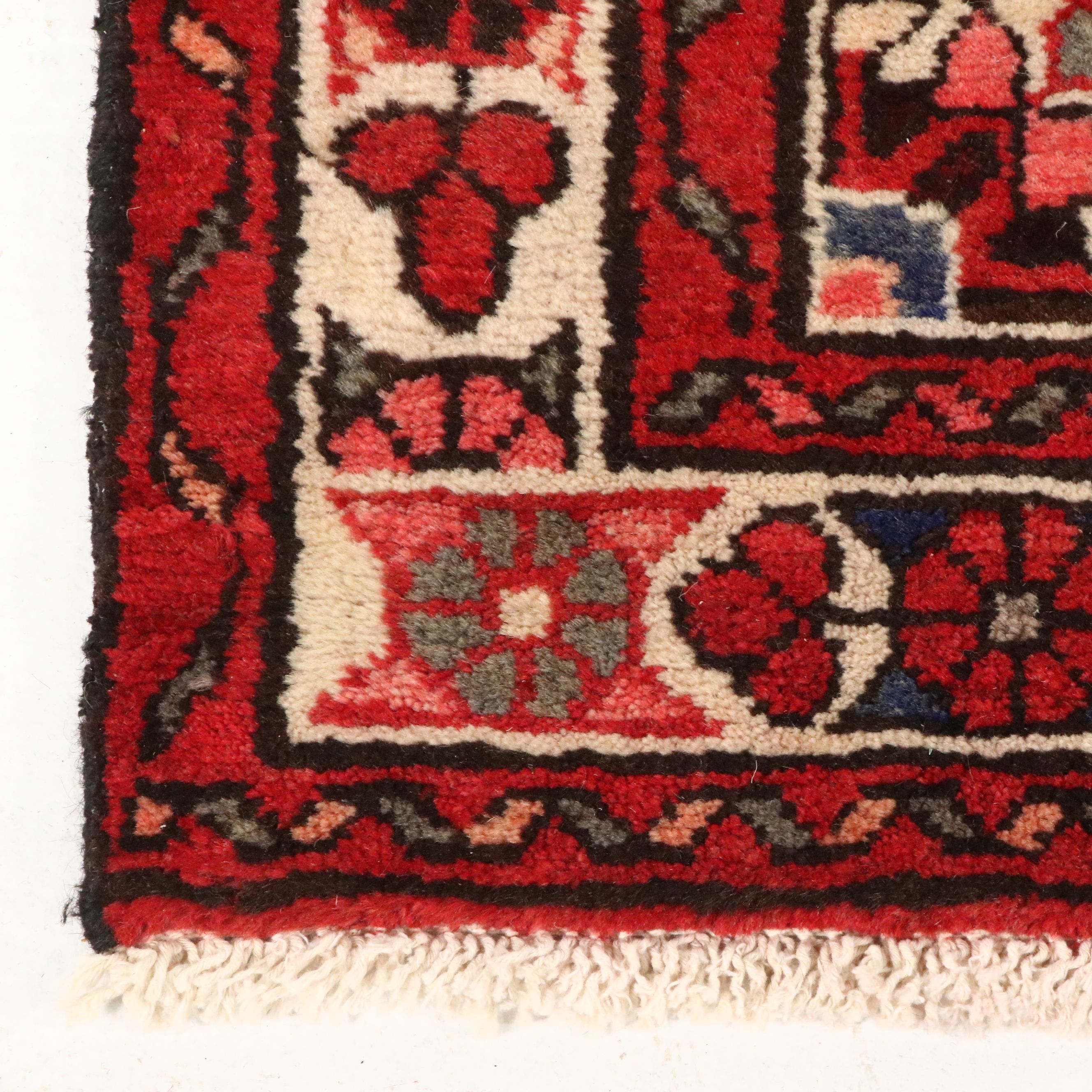 3'8 x 11' Hand-Knotted Persian Hamadan Long Rug