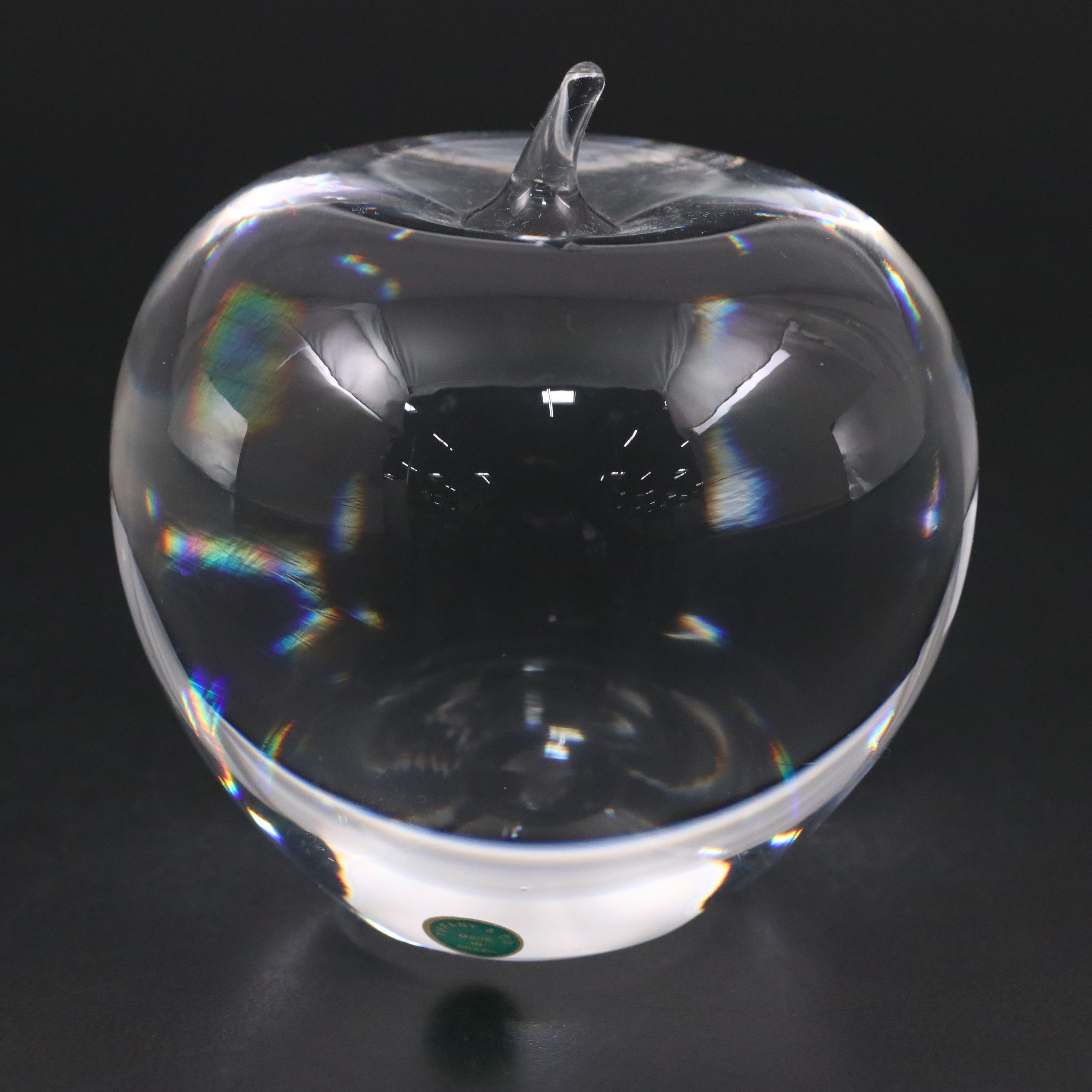 Tiffany Crystal Apple Paperweight