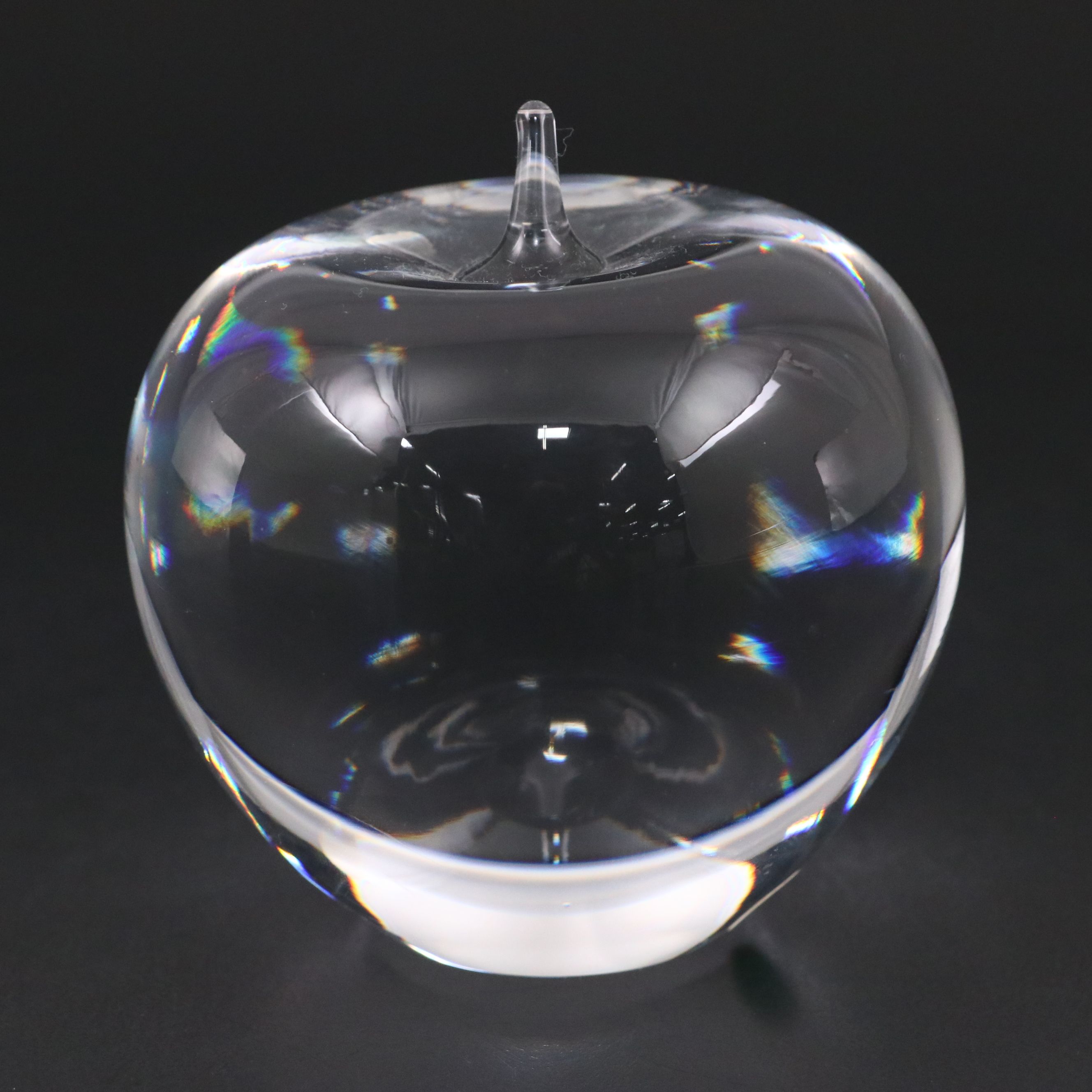 Tiffany Crystal Apple Paperweight
