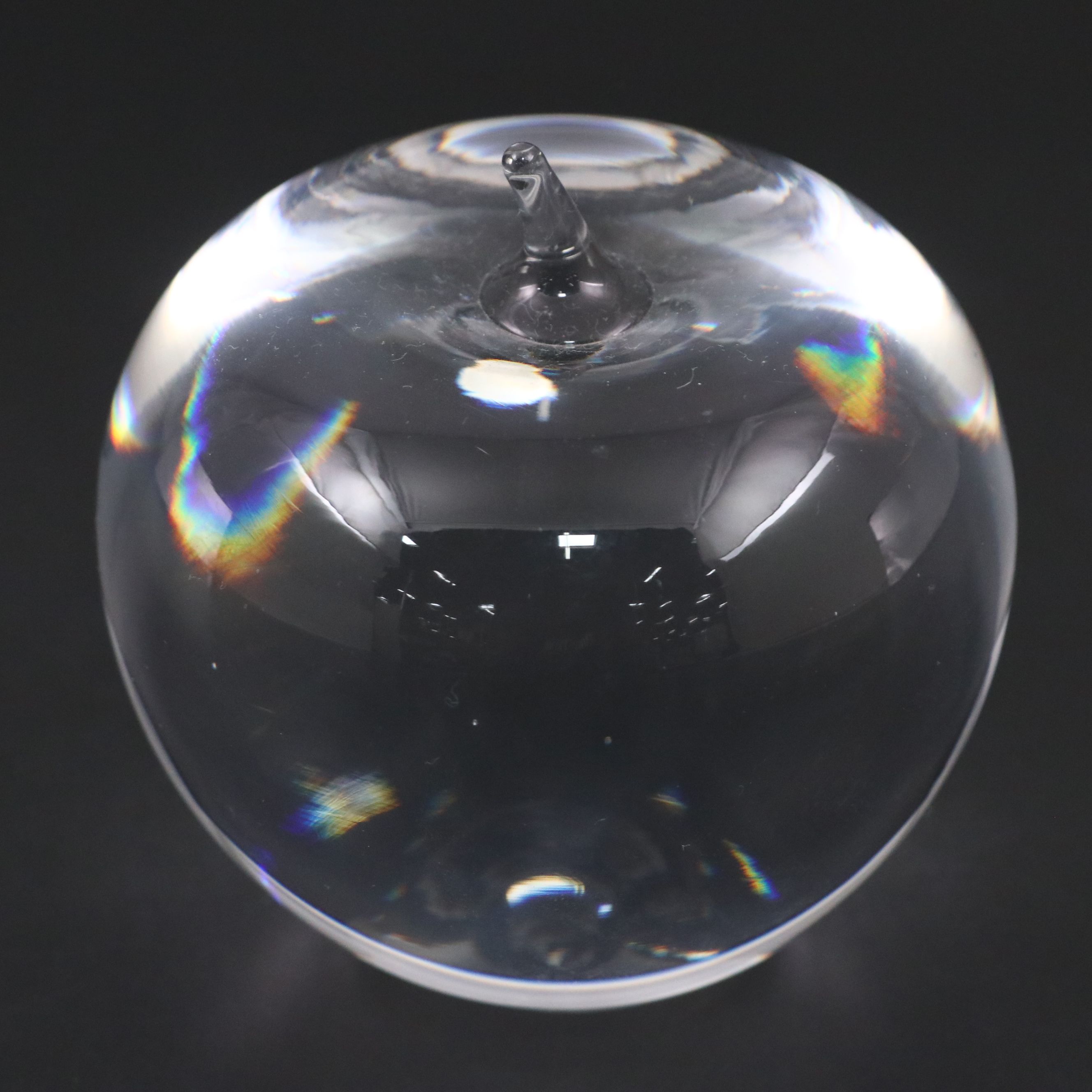 Tiffany Crystal Apple Paperweight
