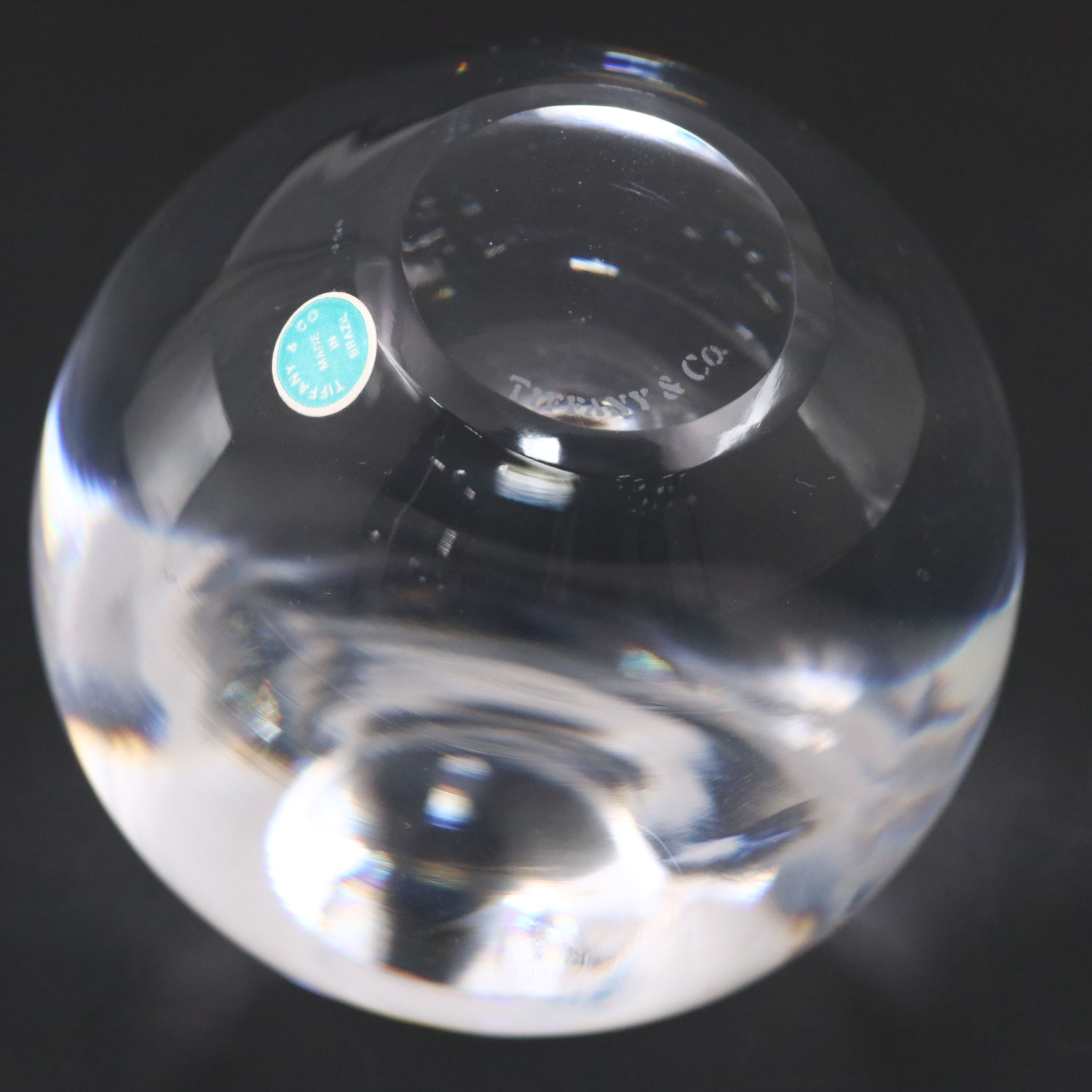 Tiffany Crystal Apple Paperweight