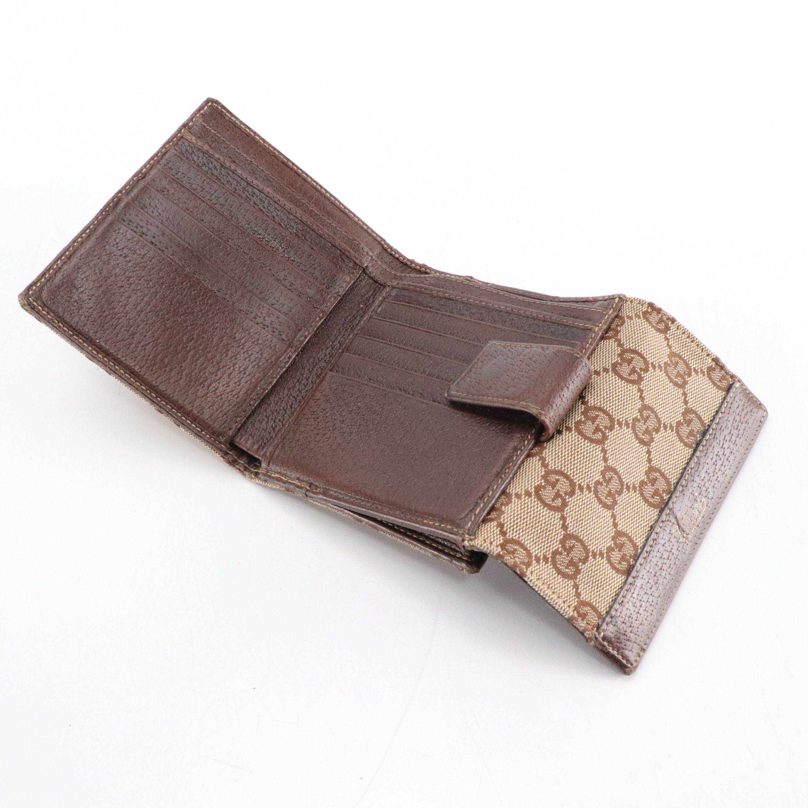 Gucci Compact Wallets in Red Guccissima Leather and GG Canvas