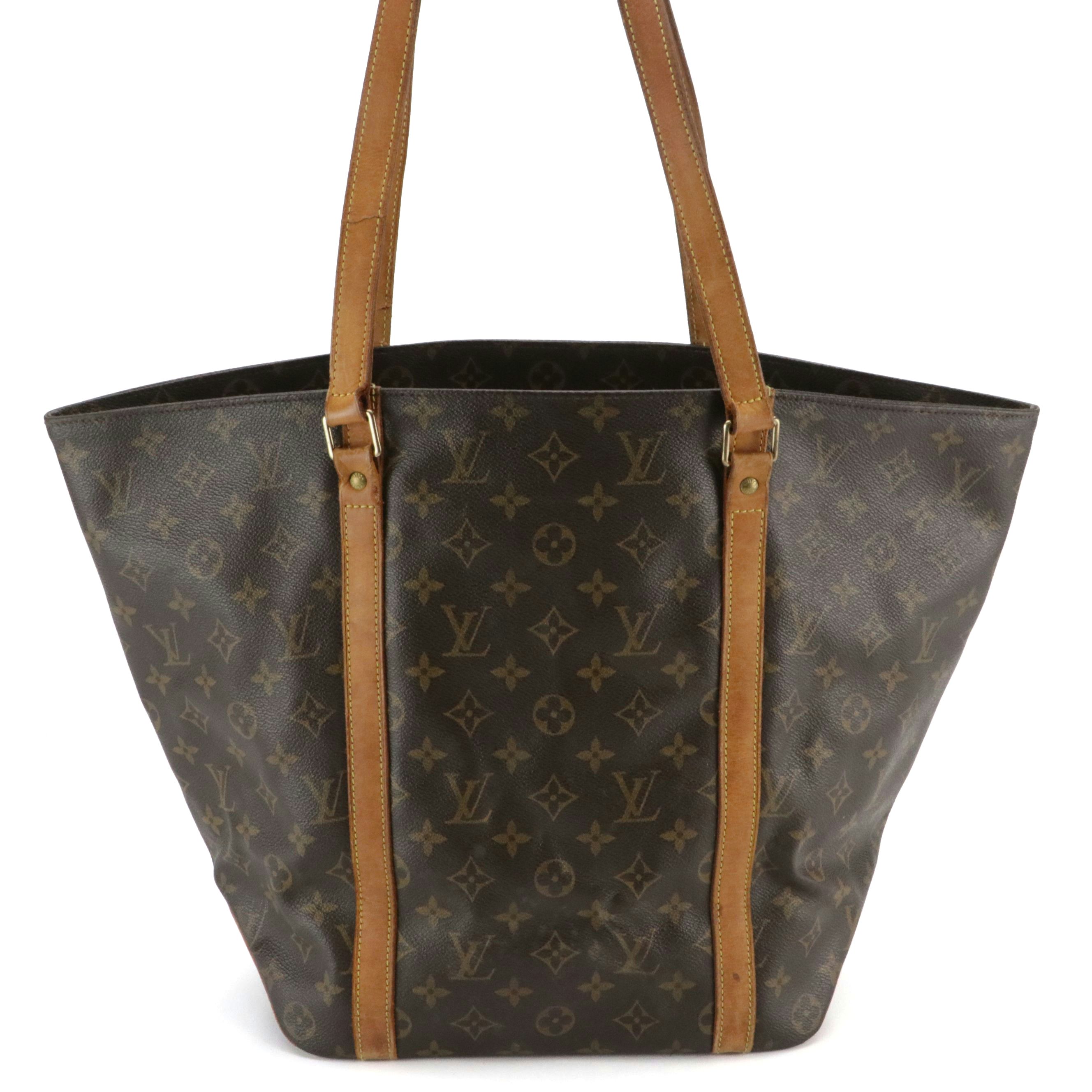Louis Vuitton Sac Shopping Tote Bag in Monogram Canvas and Leather