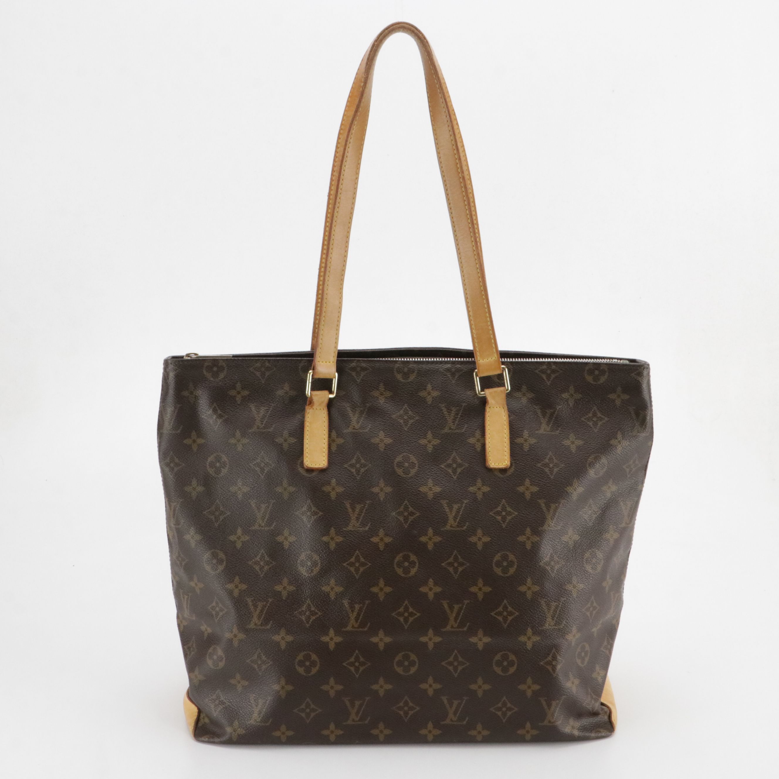 Louis Vuitton Cabas Mezzo Tote Bag in Monogram Canvas and Vachetta Leather
