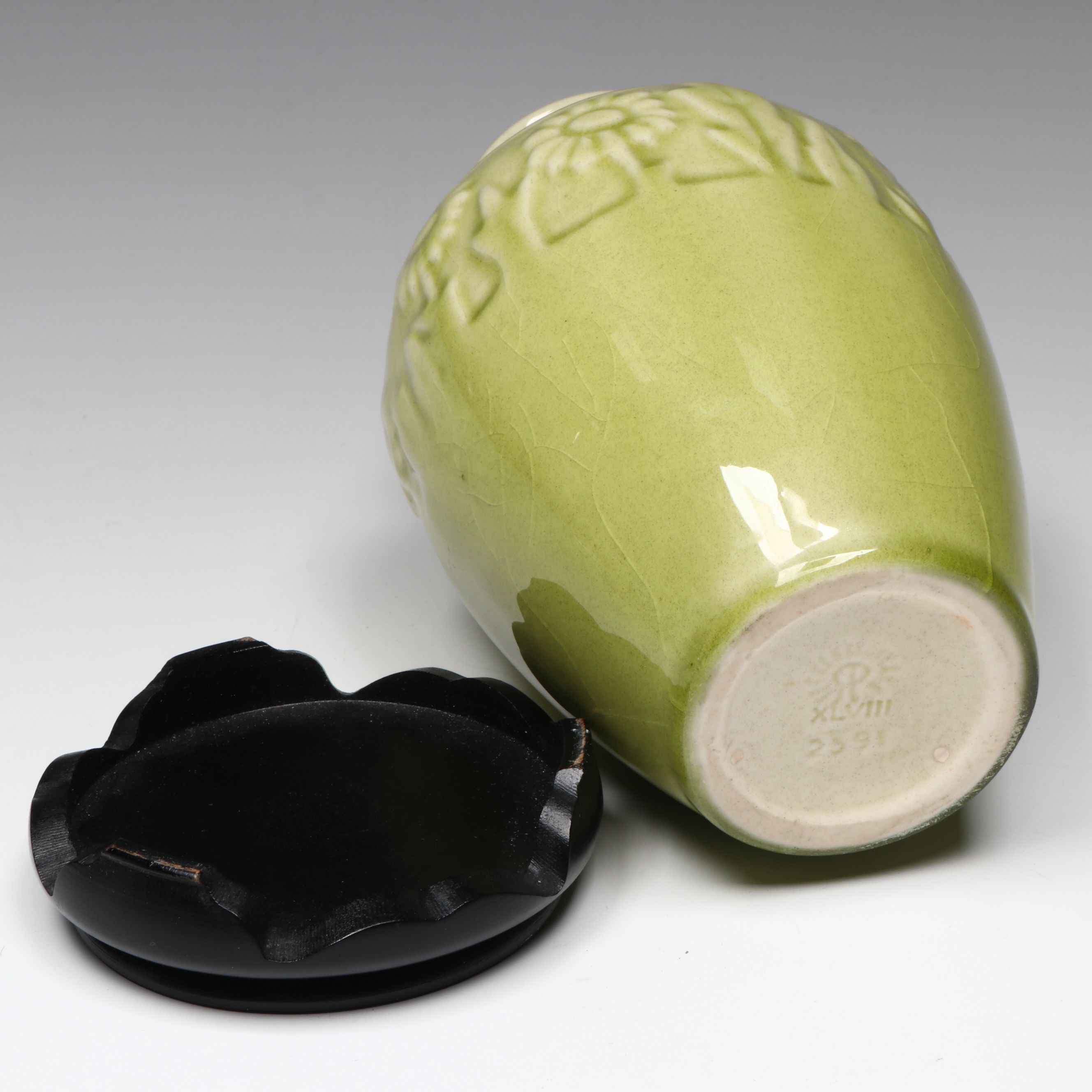 Rookwood Pottery Chartreuse Glaze Ceramic Vase, 1948