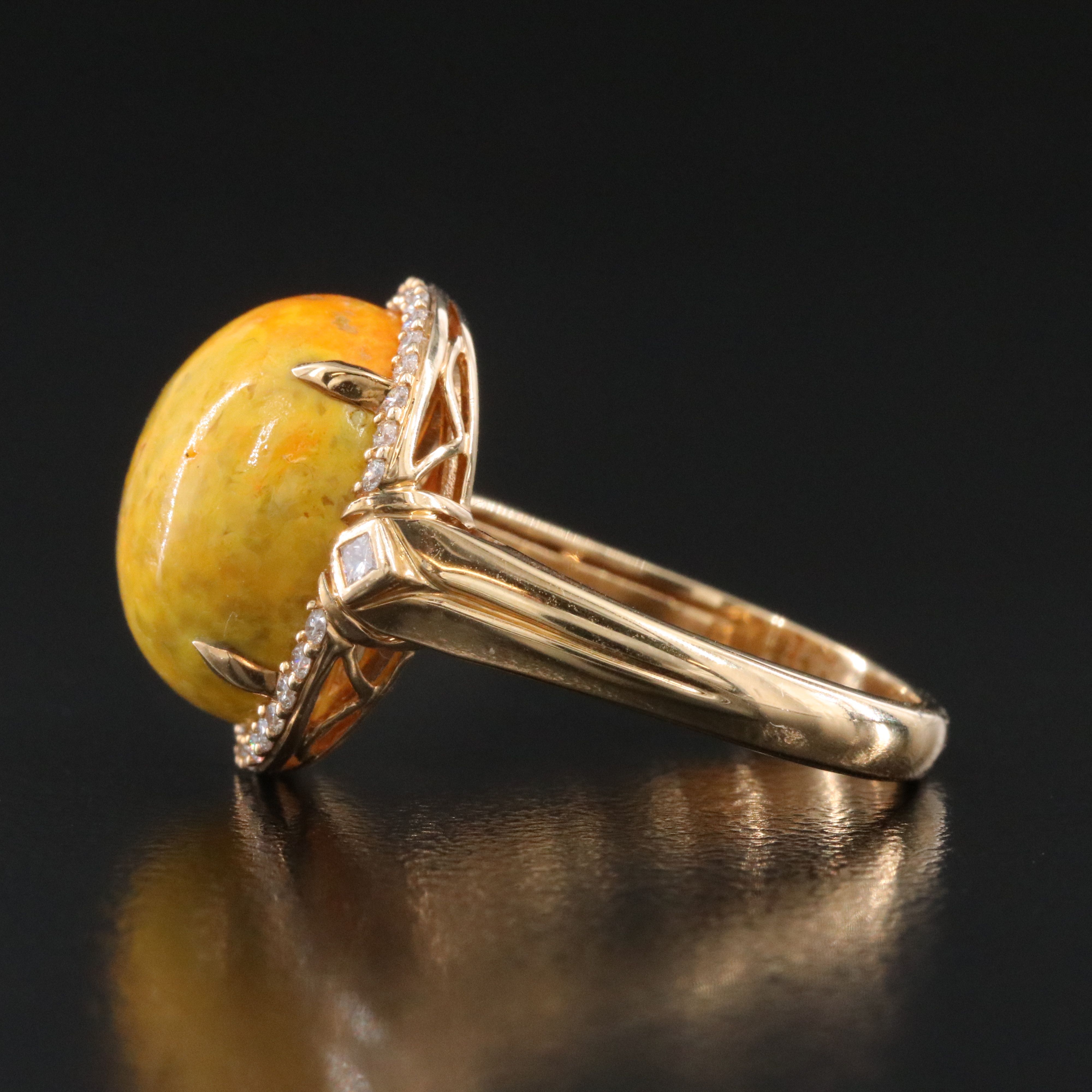 Chromia 18K Jasper and Diamond Halo Ring