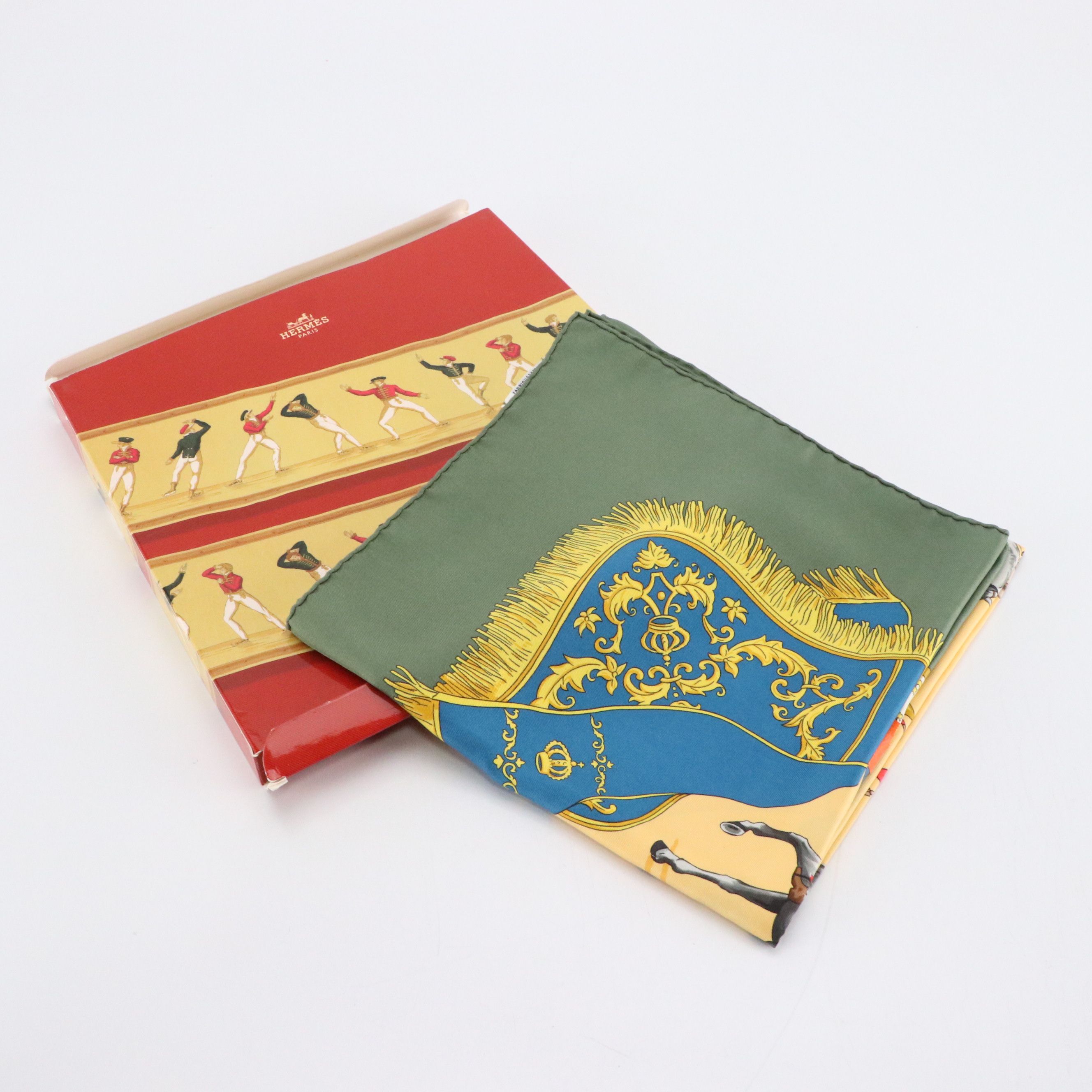 Hermès "Real Escuela Andaluza" Scarf 90 in Silk Twill with Box