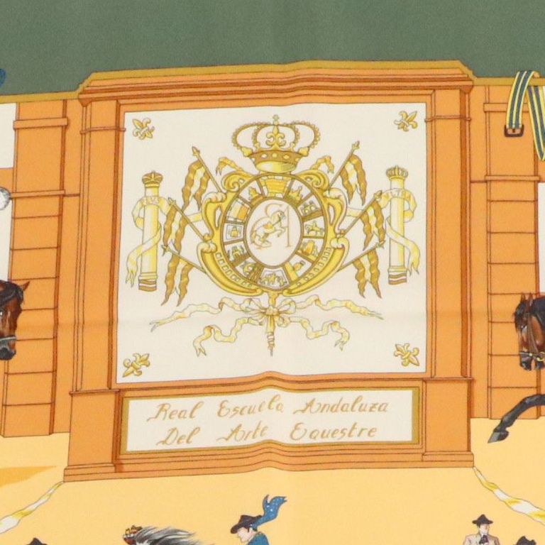 Hermès "Real Escuela Andaluza" Scarf 90 in Silk Twill with Box