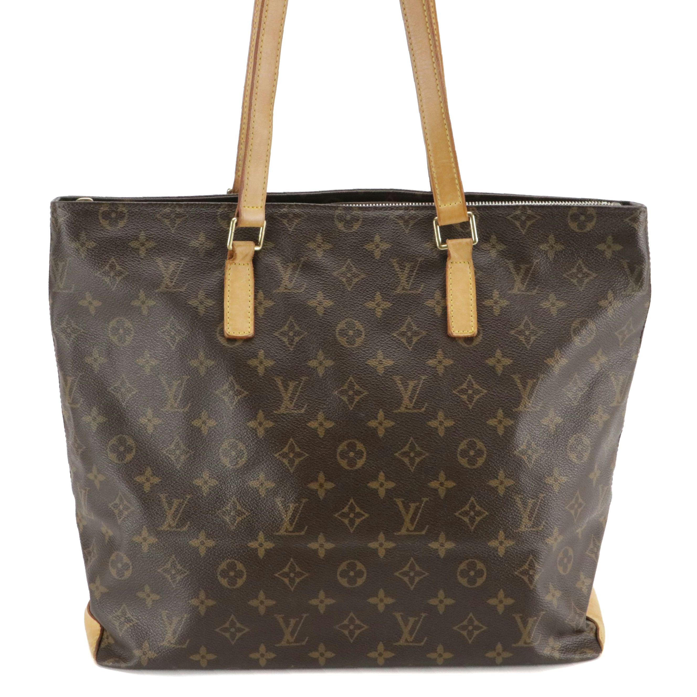 Louis Vuitton Cabas Mezzo Tote Bag in Monogram Canvas and Vachetta Leather