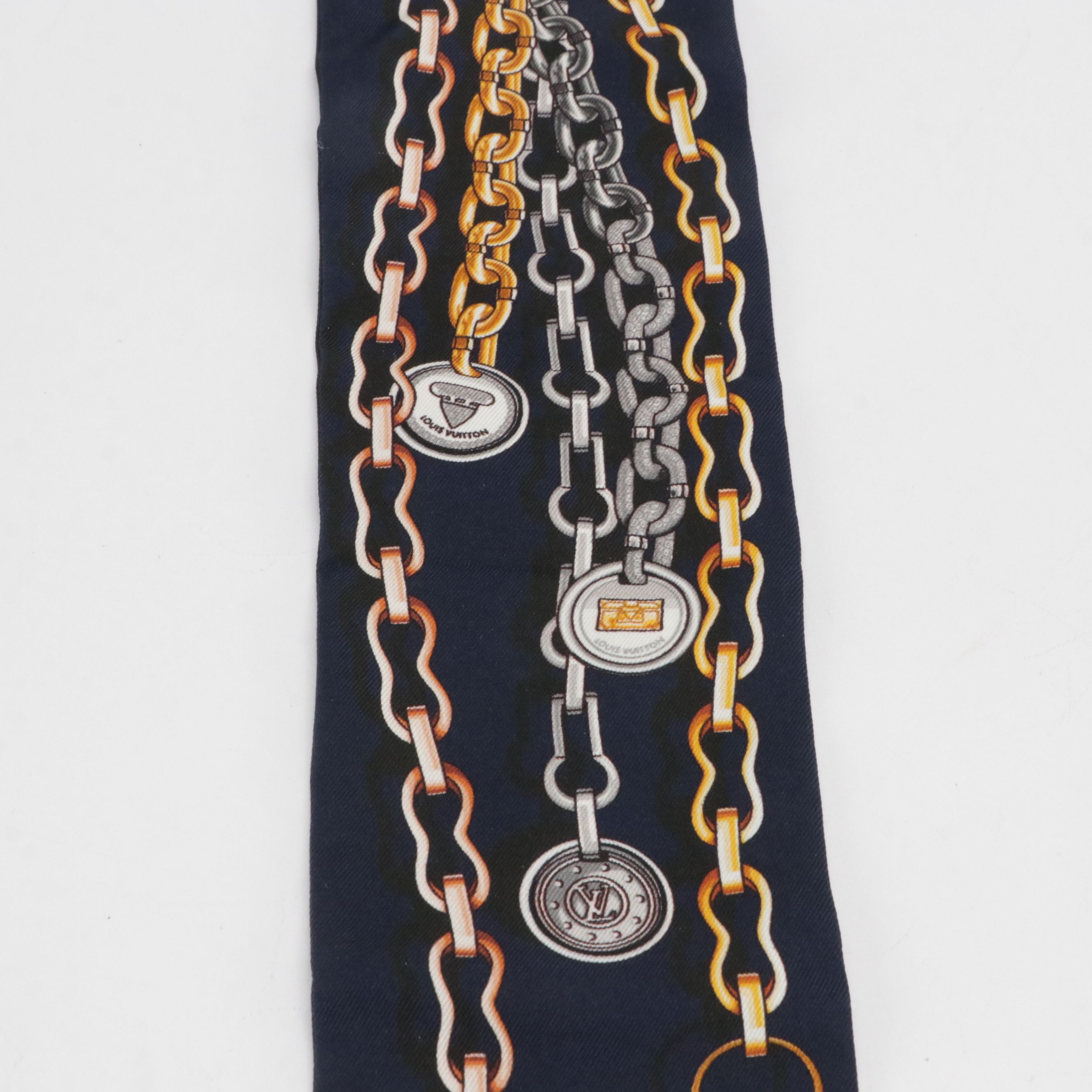 Louis Vuitton Vendôme Silk Twill Bandeau Scarf, With Box