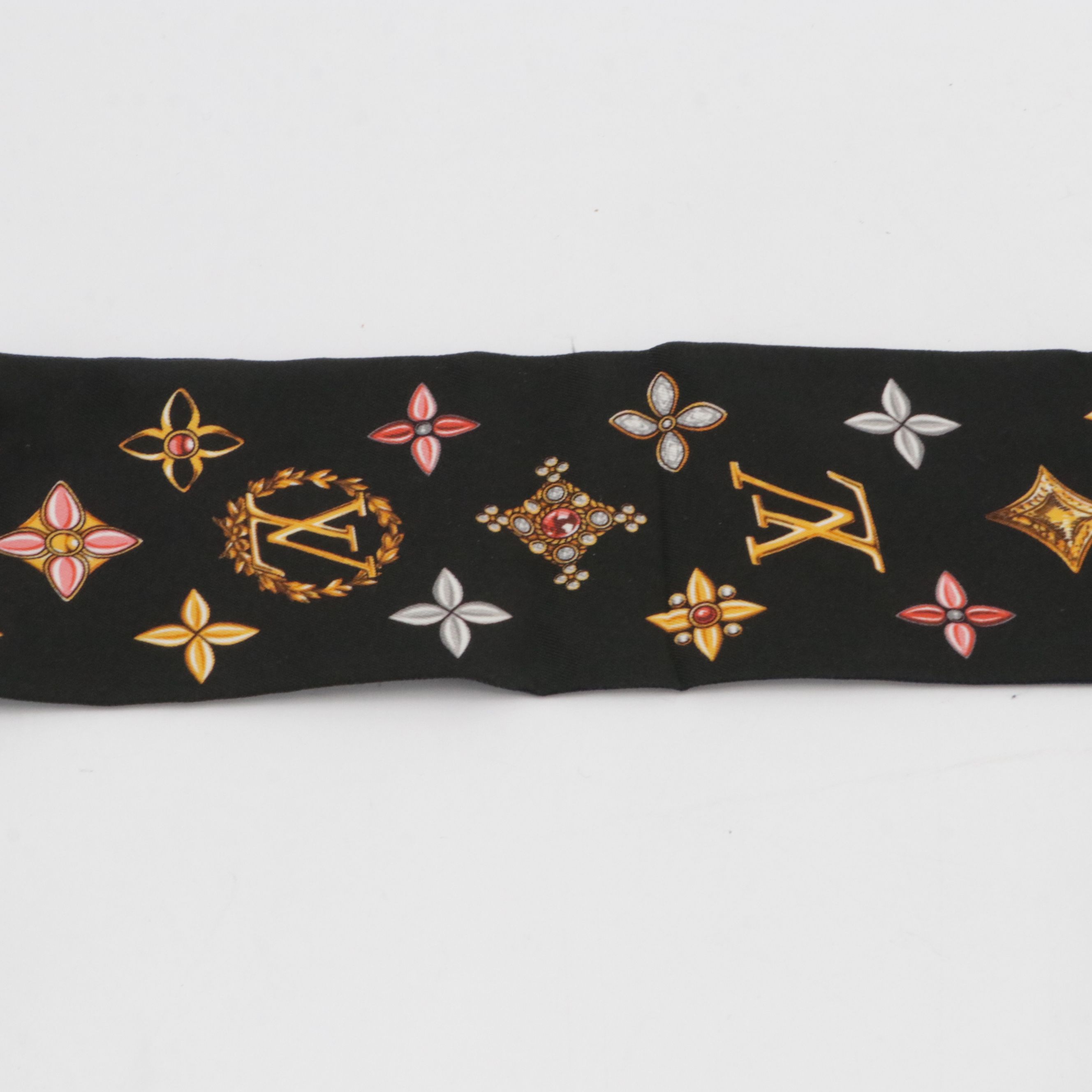 Louis Vuitton Vendôme Silk Twill Bandeau Scarf, With Box