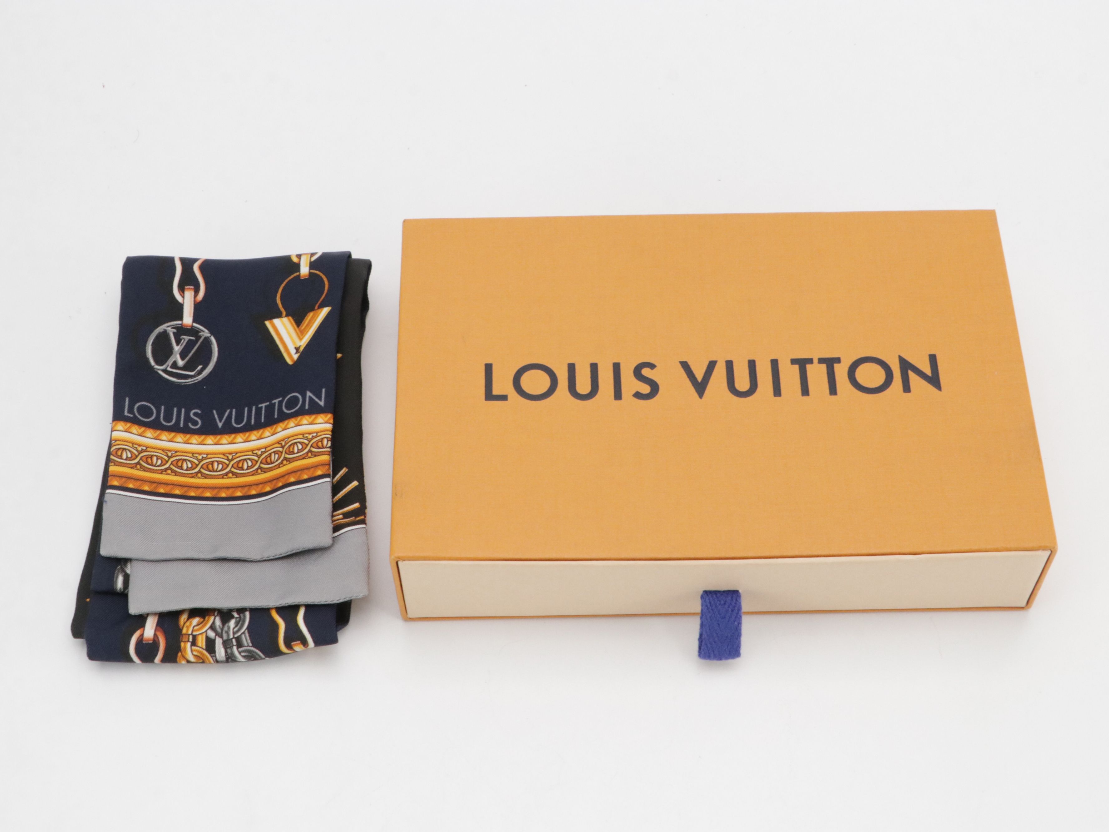 Louis Vuitton Vendôme Silk Twill Bandeau Scarf, With Box