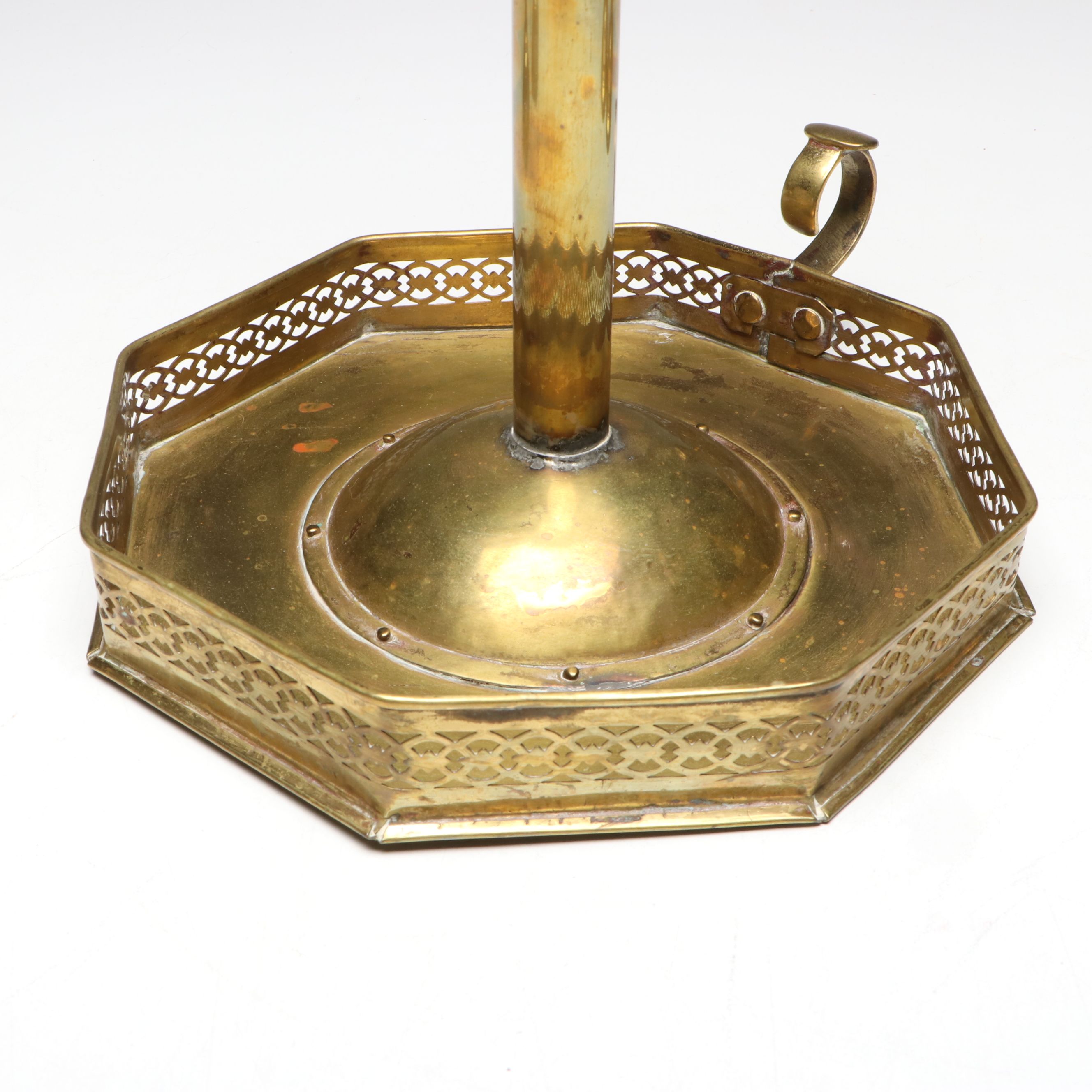 English Style "The Queen of Diamonds" with Other Brass Candlesticks