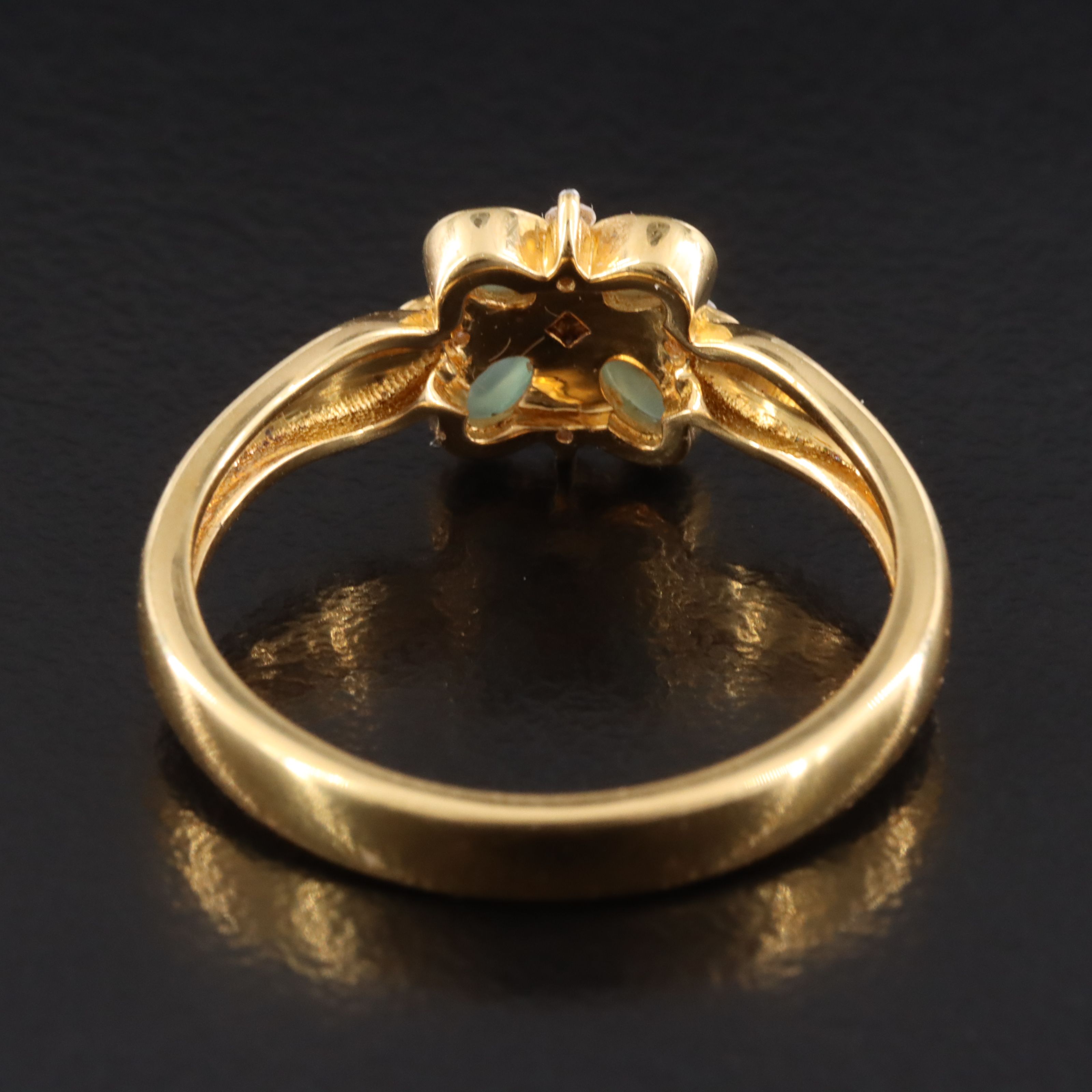 Sterling Cat's Eye Alexandrite and Diamond Ring