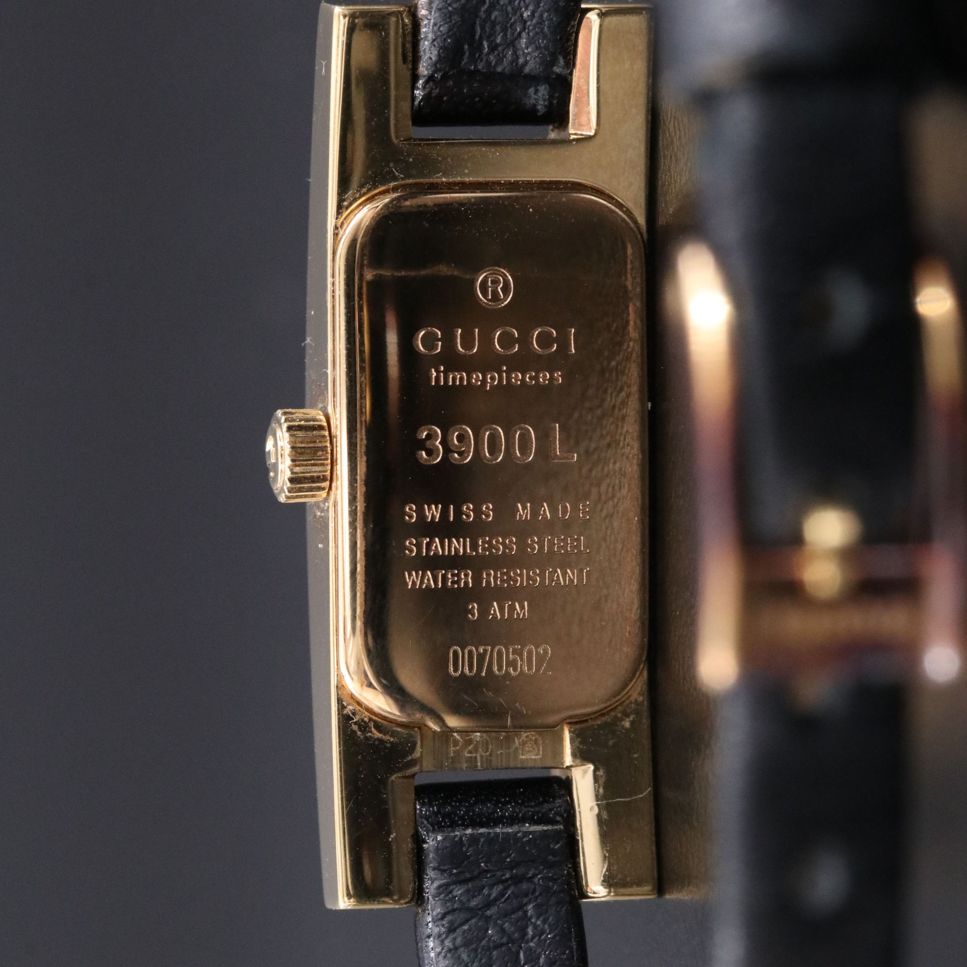 Gucci 3900L Rectangle  Swiss Quartz Watch # 0070502