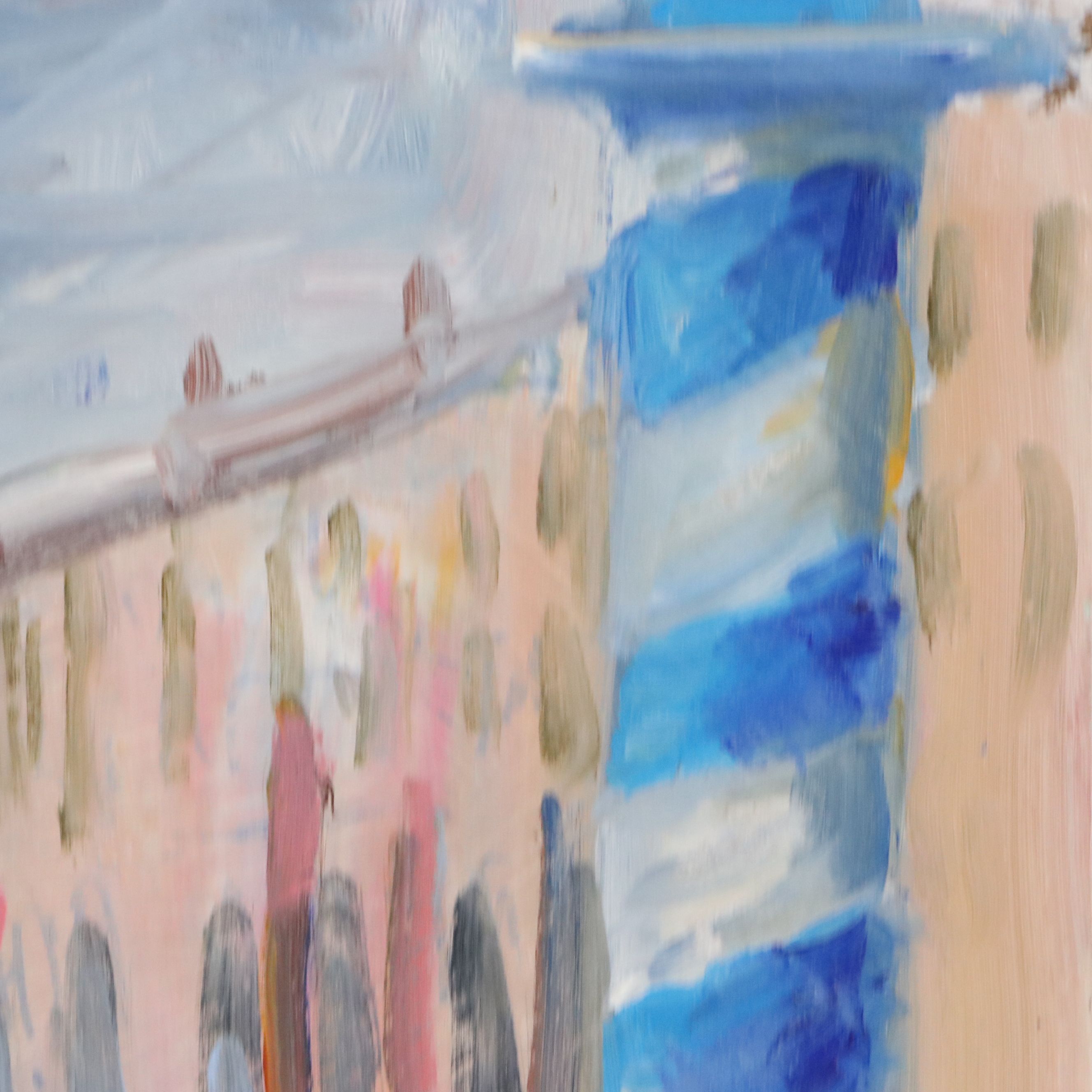 Nino Pippa Oil Painting "Venice - Mooring Poles," 2016