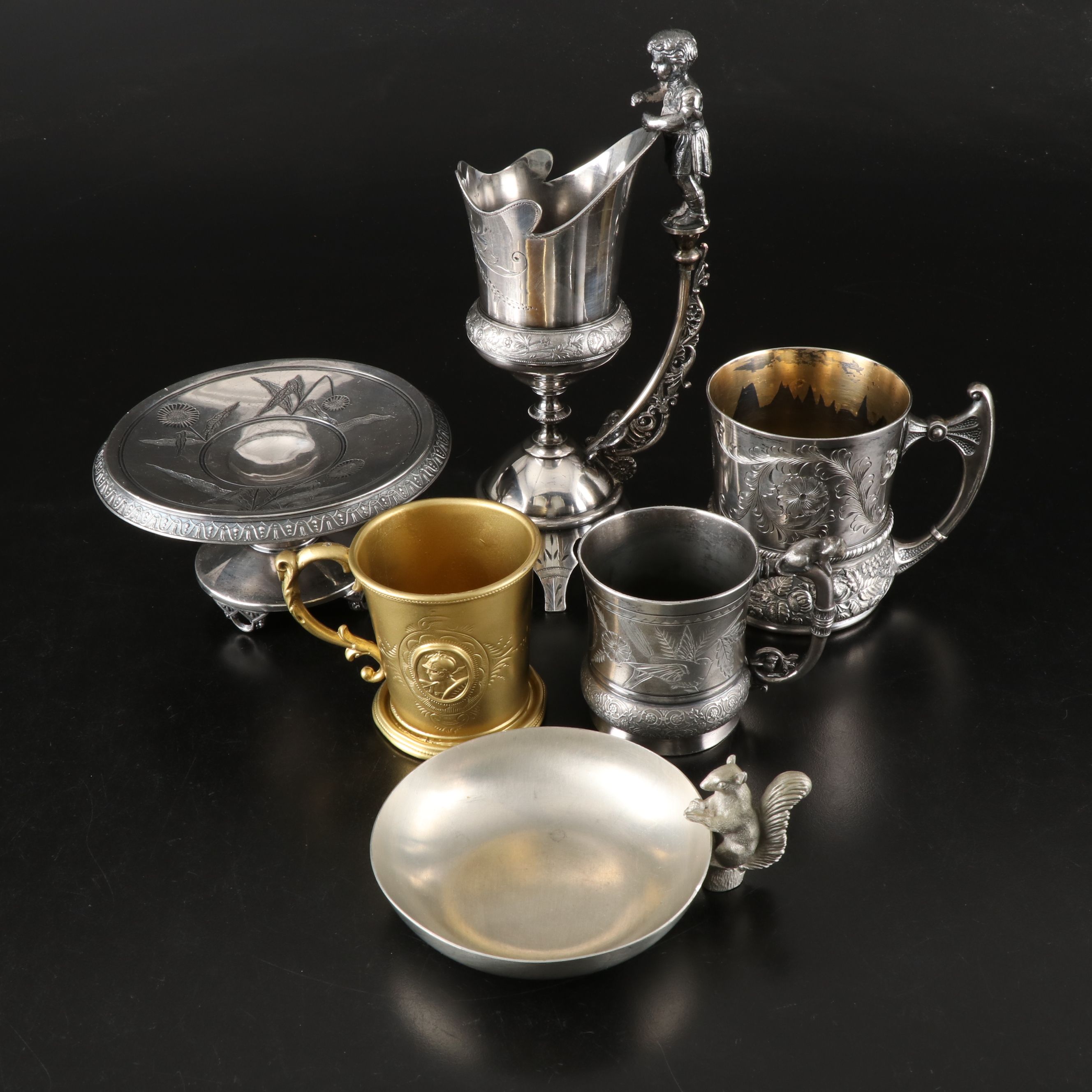 Wm. Rogers, Meriden and More Ornate Silver Plate with Other Tableware