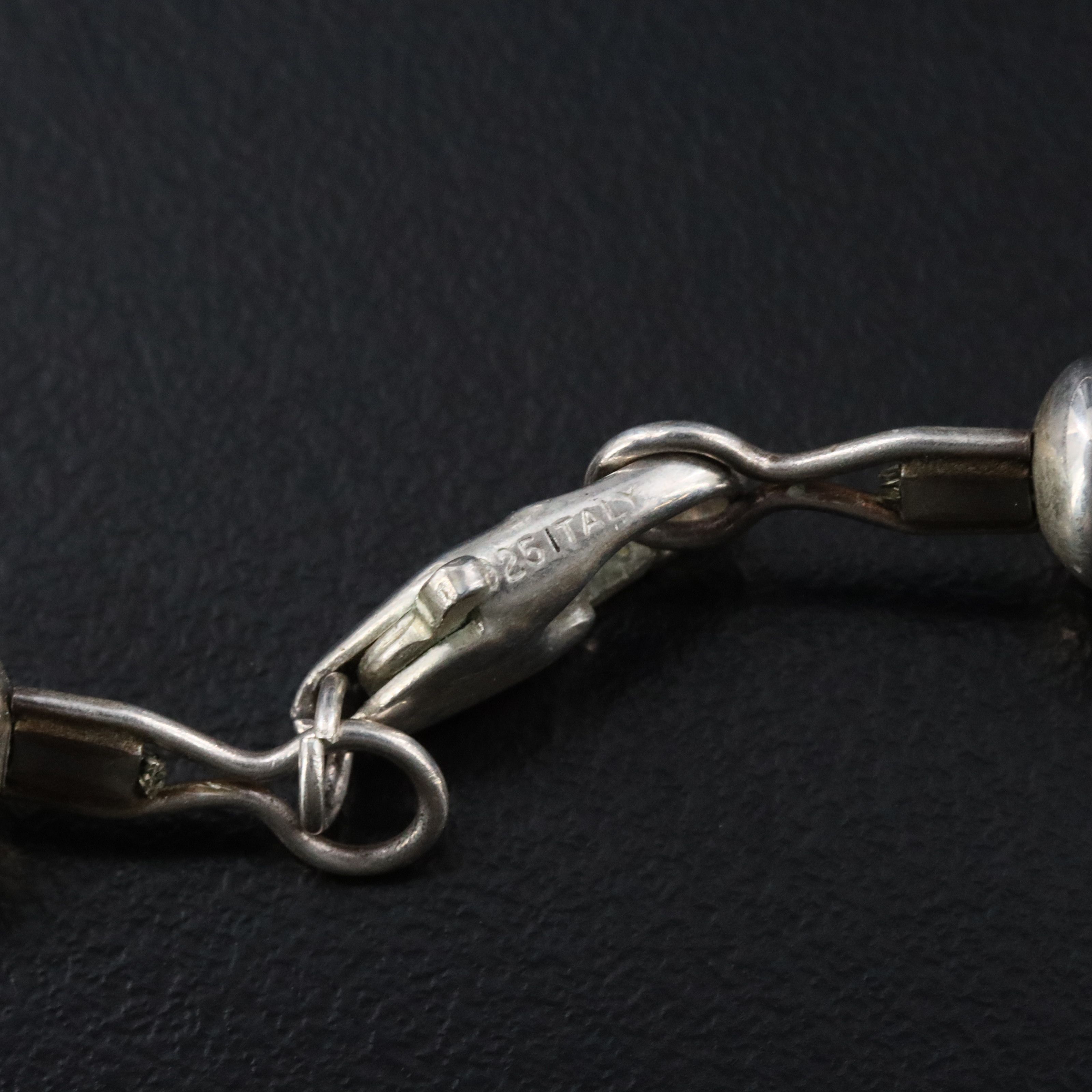 Sterling Knife-Edge Bead Necklace