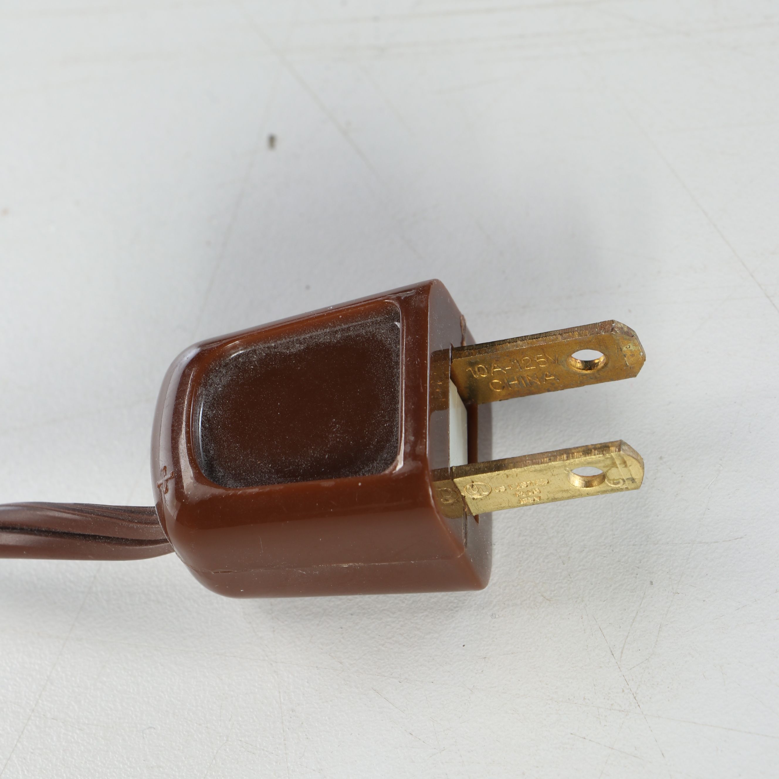 Brass and Metal Pillar Torchiere Table Lamp with Drum Shade, Vintage