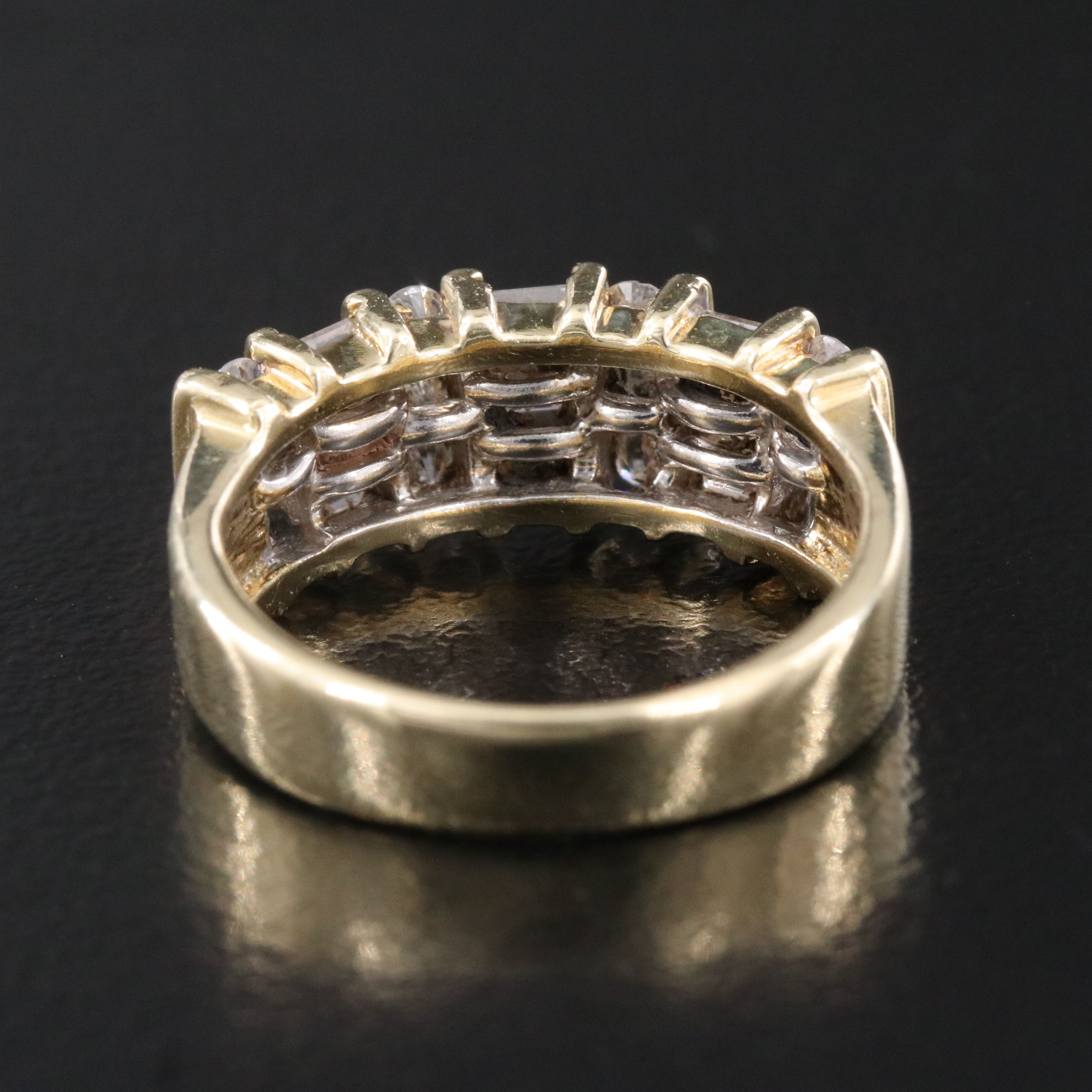 14K 1.02 CTW Diamond Vertical Channel Ring