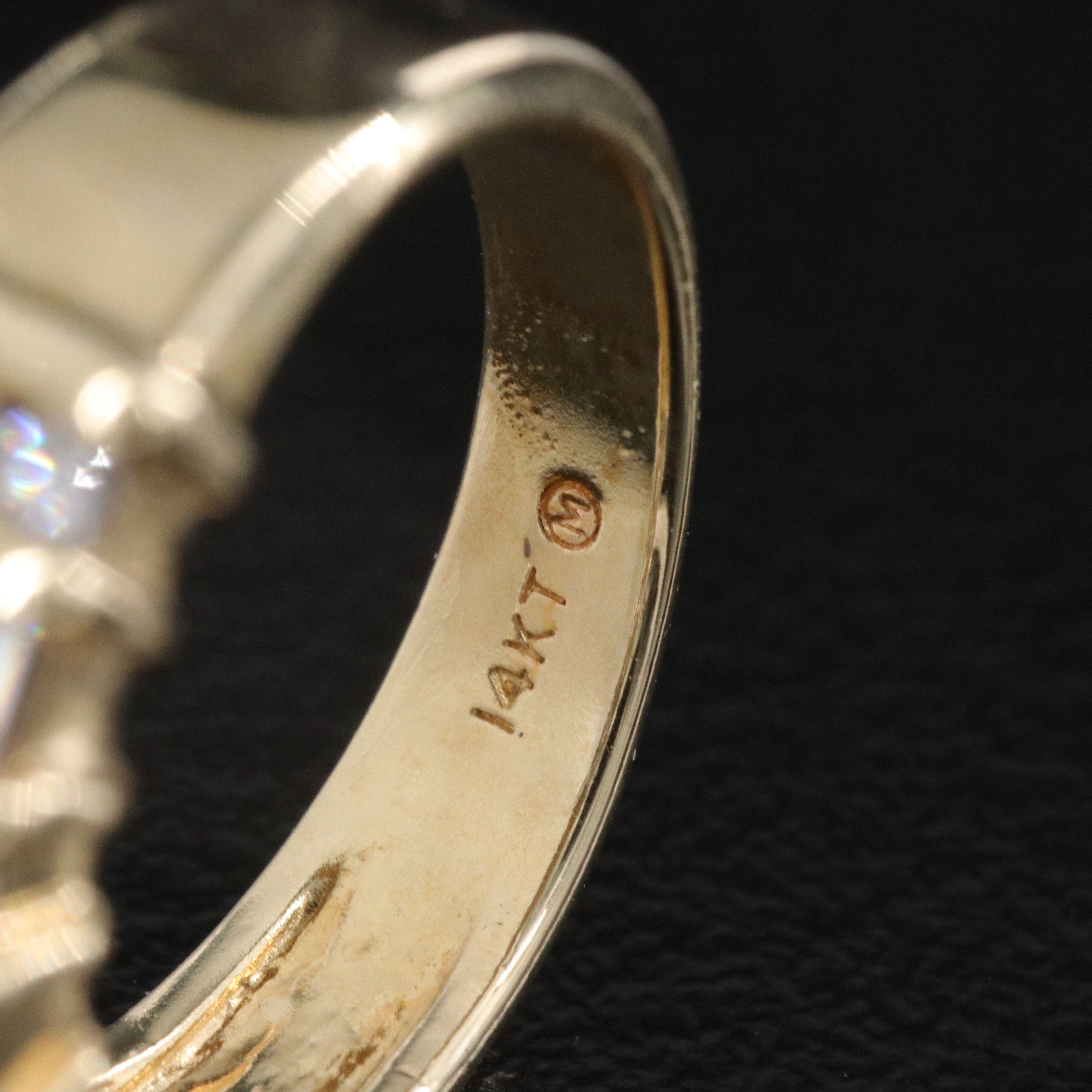 14K 1.02 CTW Diamond Vertical Channel Ring