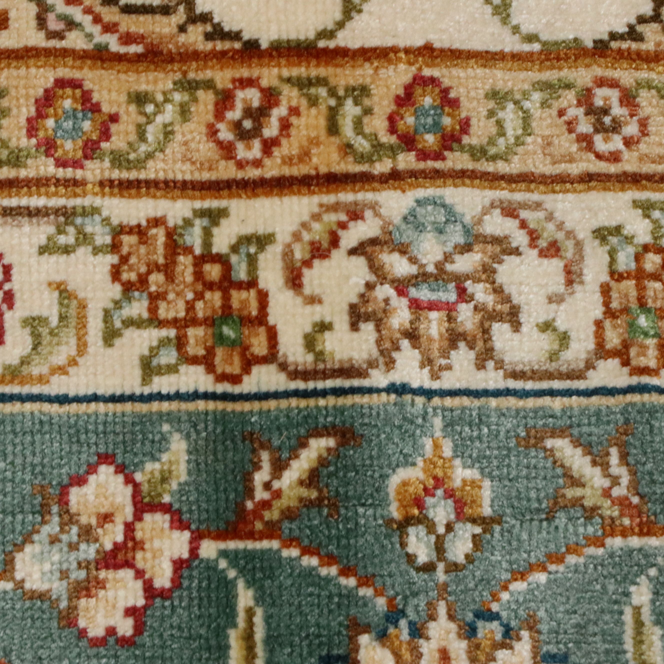 5'6 x 8'8 Hand-Knotted Persian Qom Style Silk Area Rug