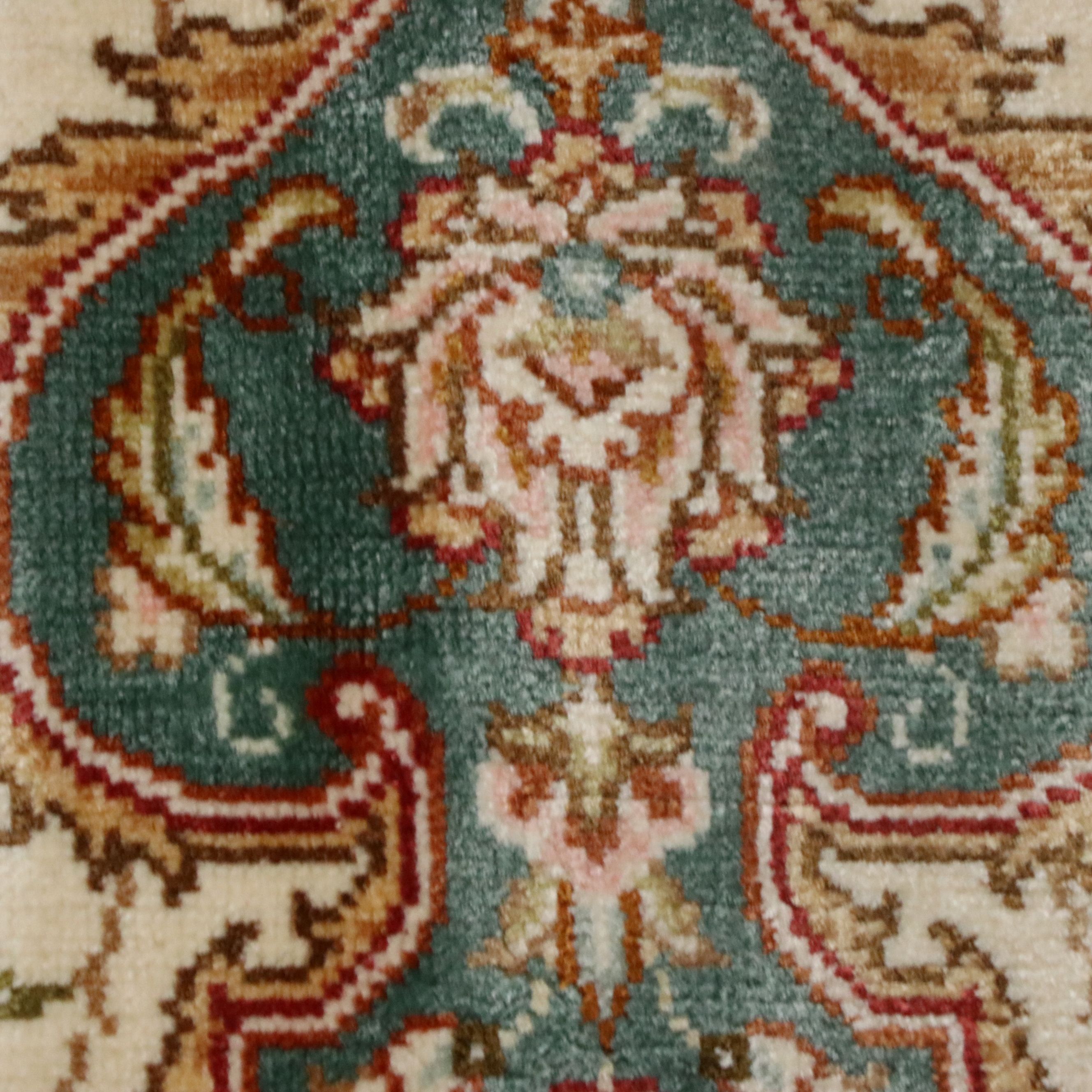 5'6 x 8'8 Hand-Knotted Persian Qom Style Silk Area Rug