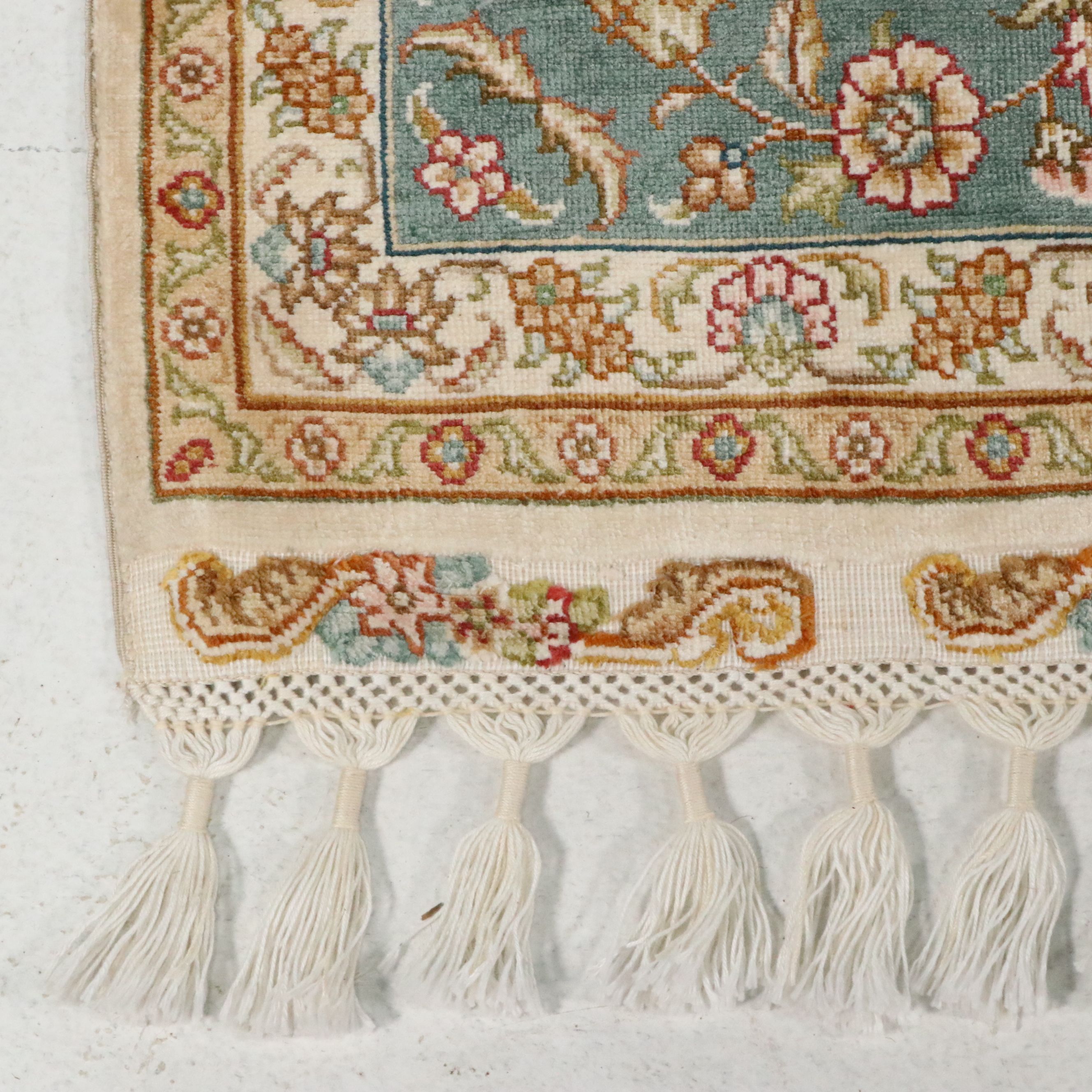 5'6 x 8'8 Hand-Knotted Persian Qom Style Silk Area Rug