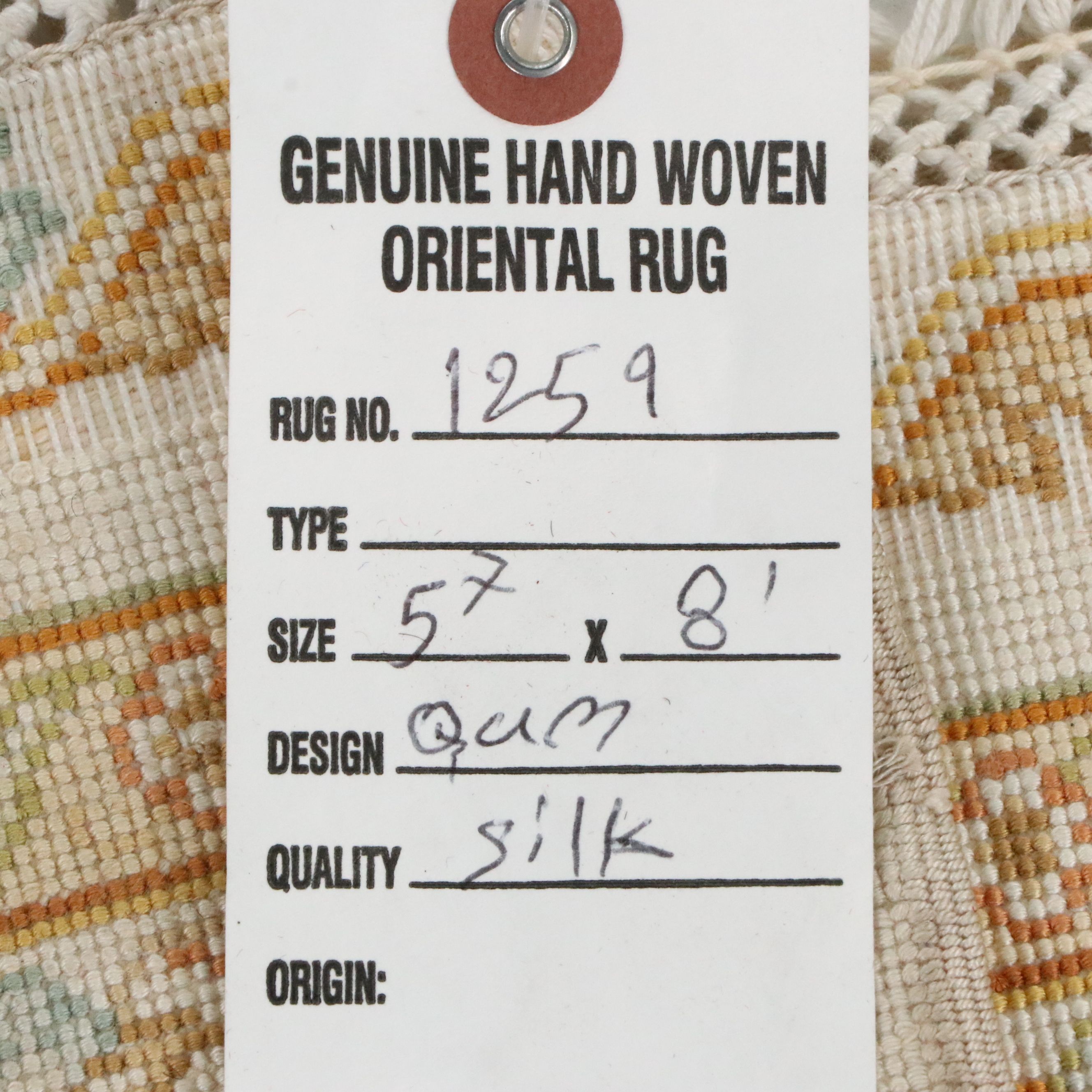 5'6 x 8'8 Hand-Knotted Persian Qom Style Silk Area Rug