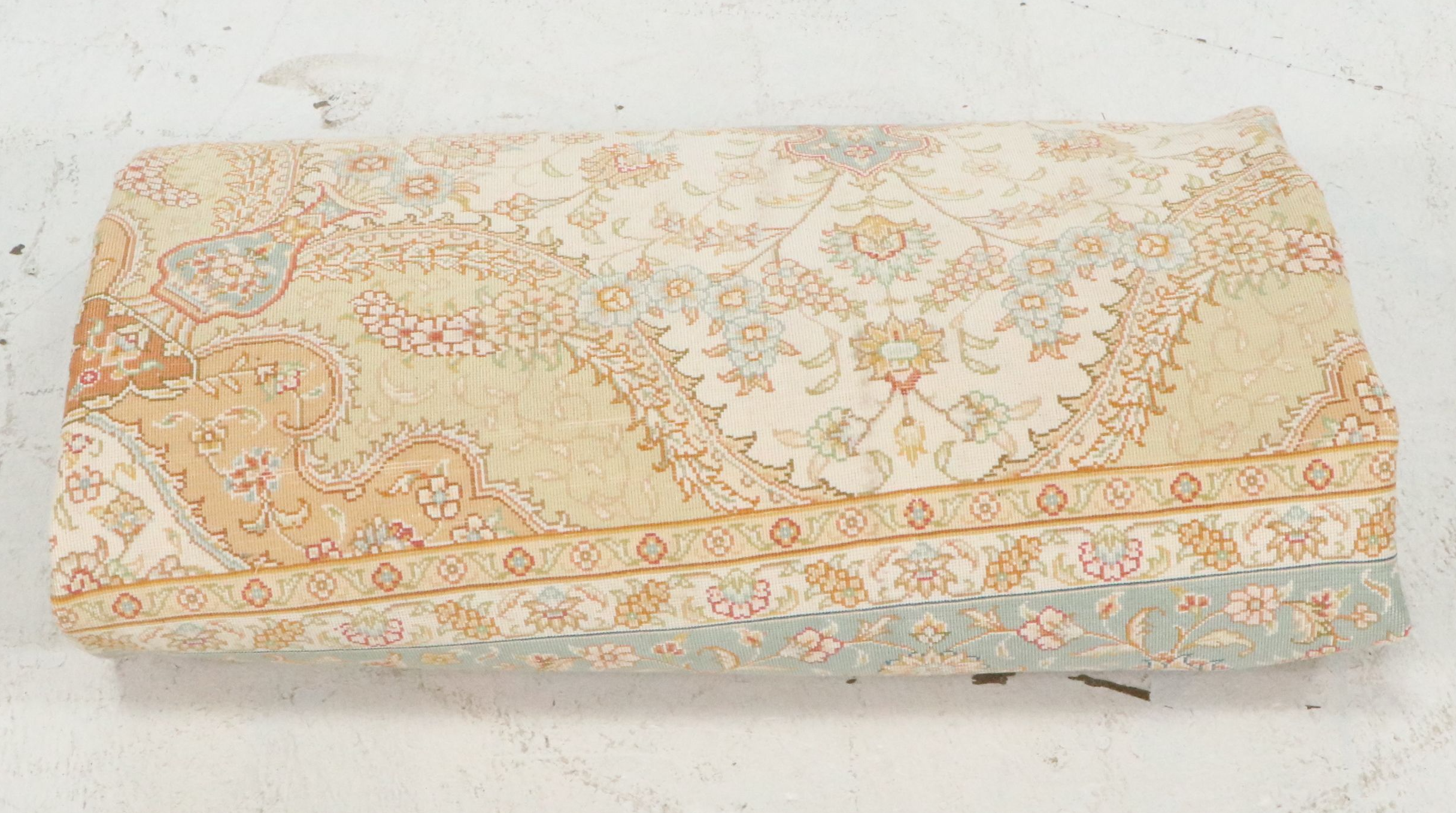 5'6 x 8'8 Hand-Knotted Persian Qom Style Silk Area Rug