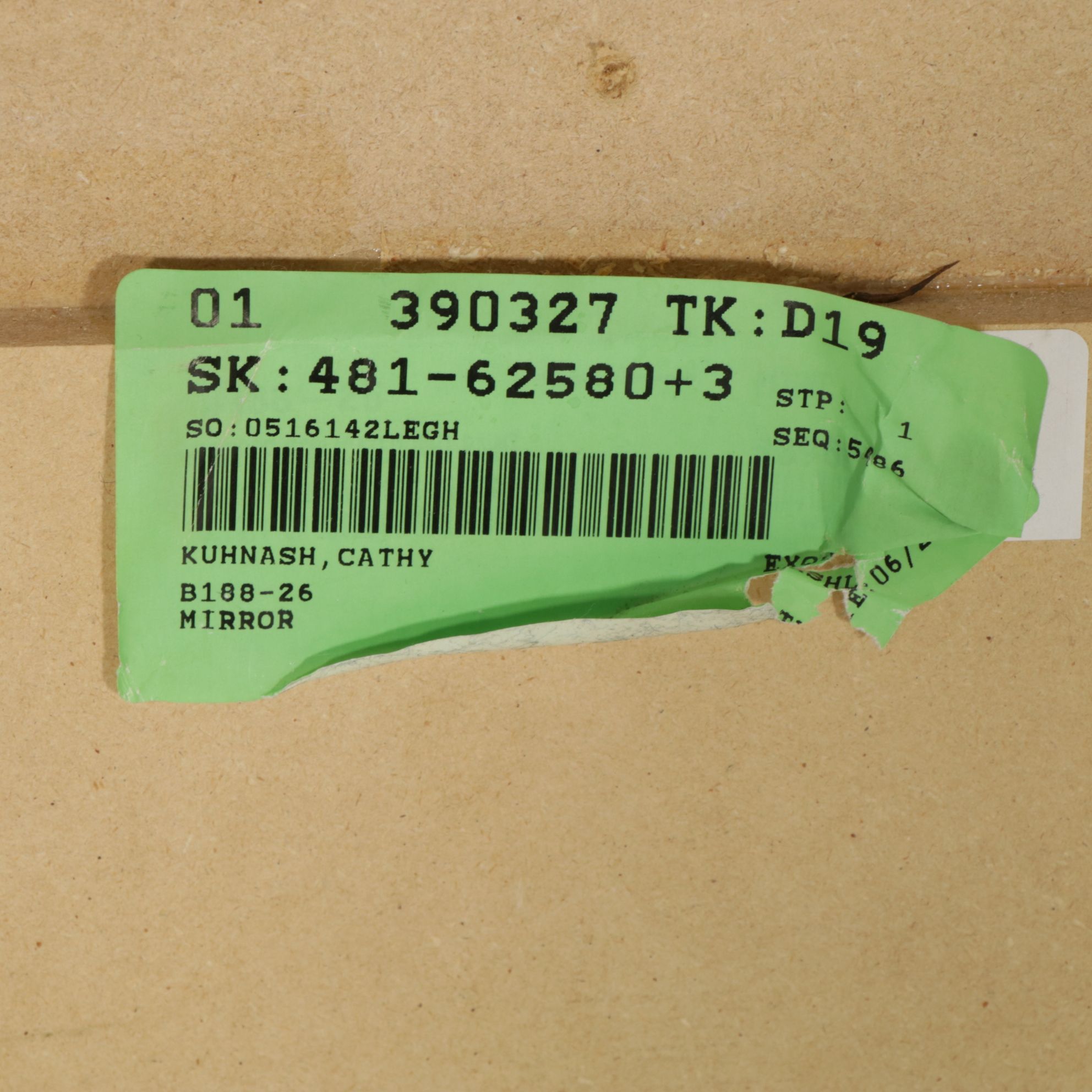 White-Painted Dresser Mirror