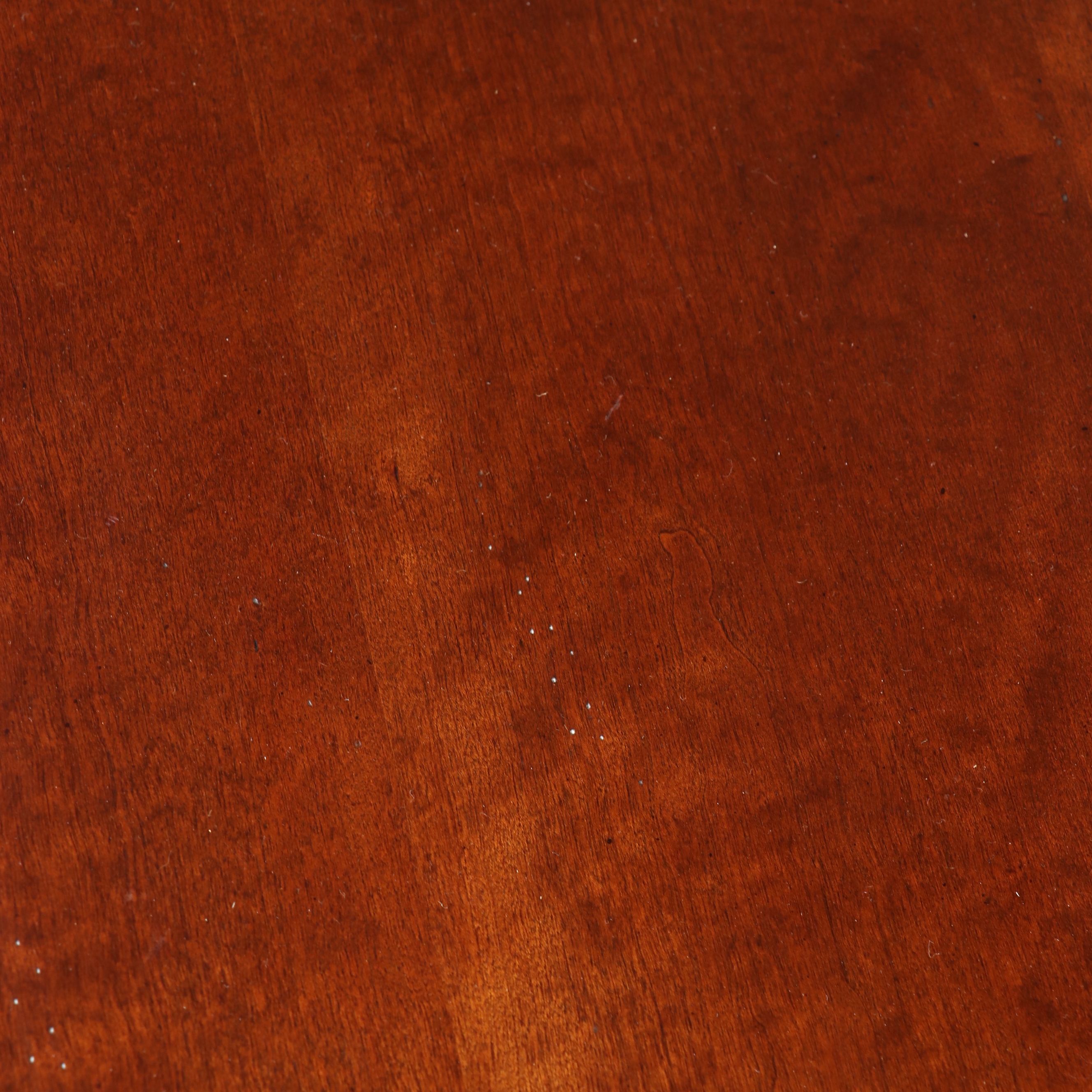 Bassett Queen Anne Style Cherry Coffee Table with Drawer, Late 20th Century