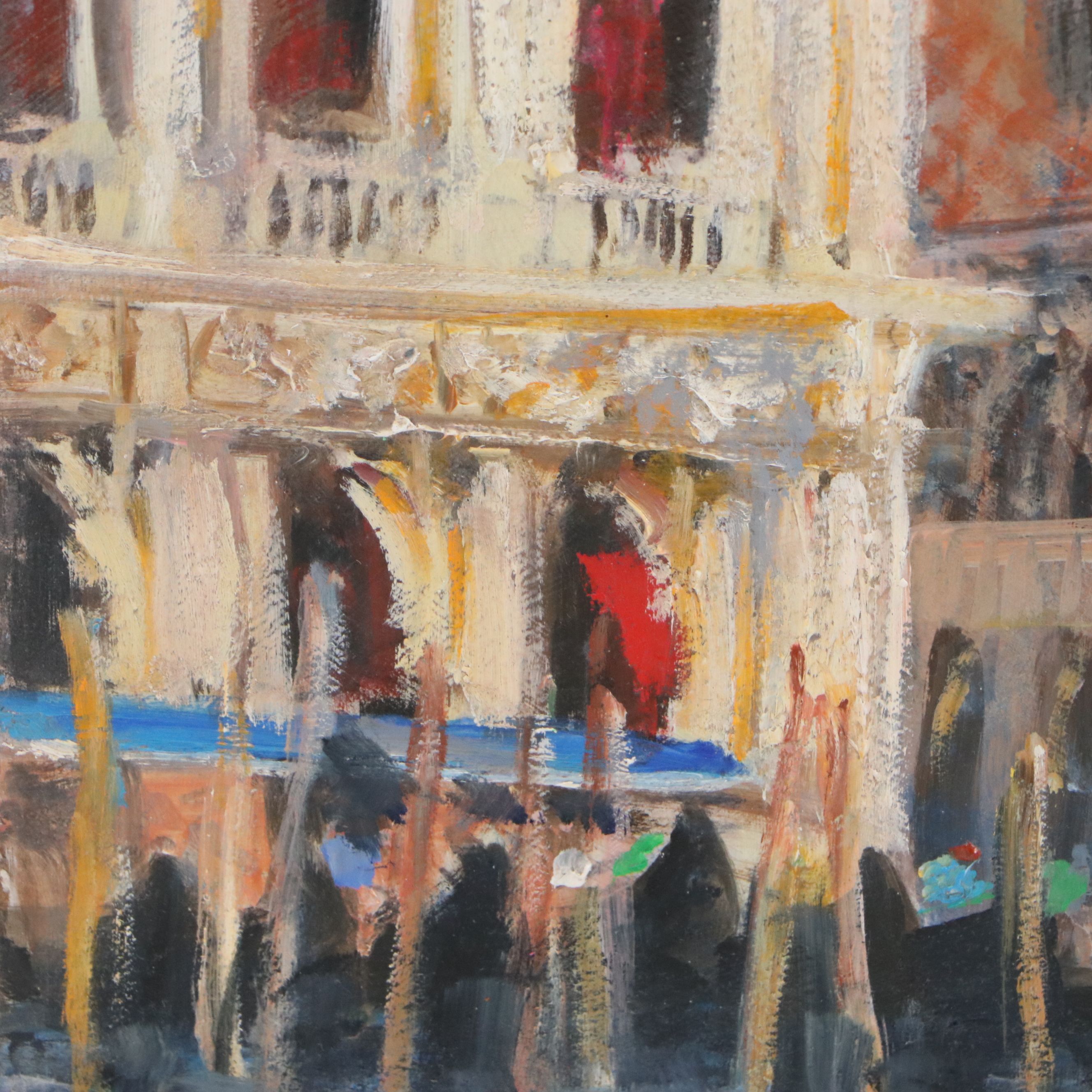 Nino Pippa Oil Painting "Venezia - Palazzo del Doge," 2018