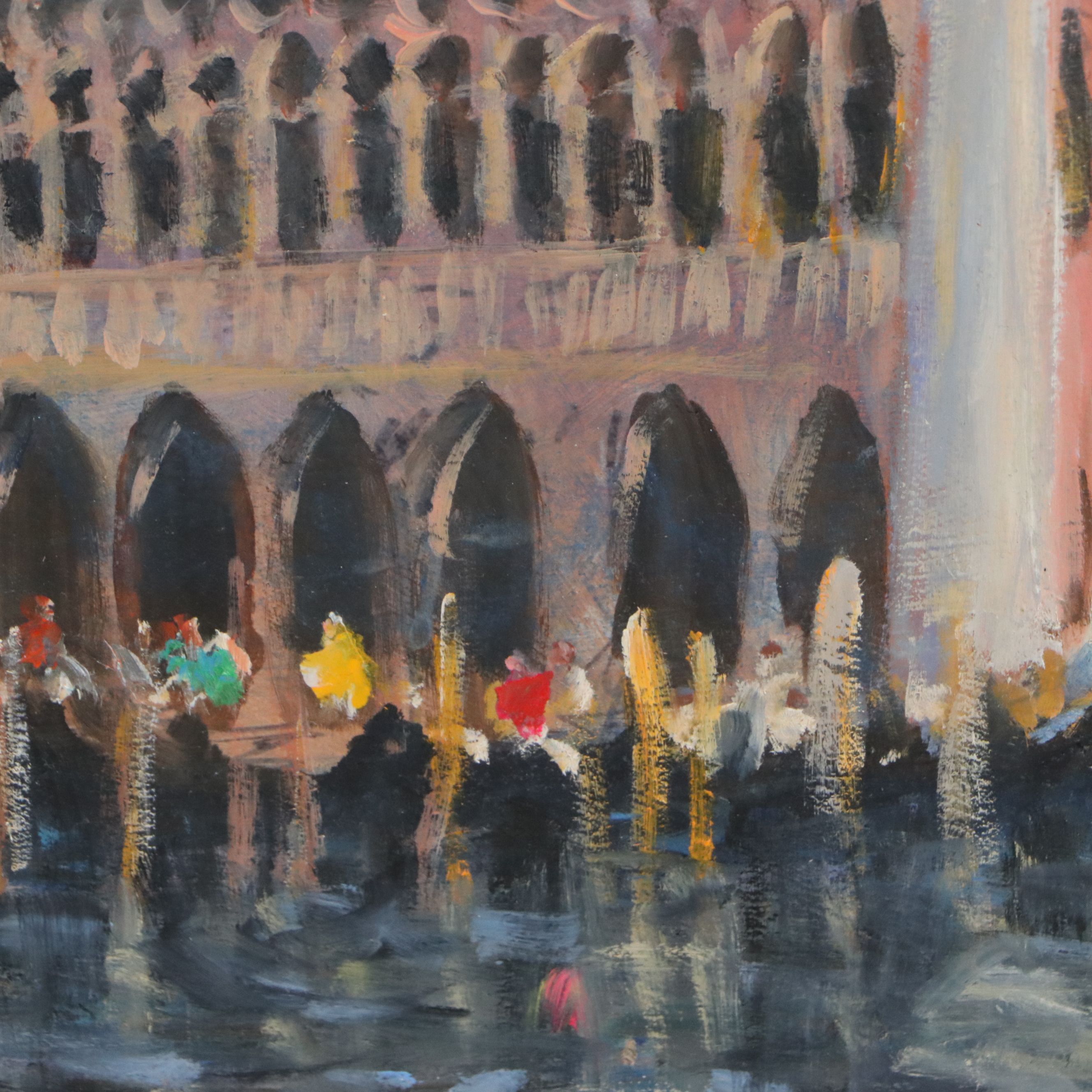 Nino Pippa Oil Painting "Venezia - Palazzo del Doge," 2018