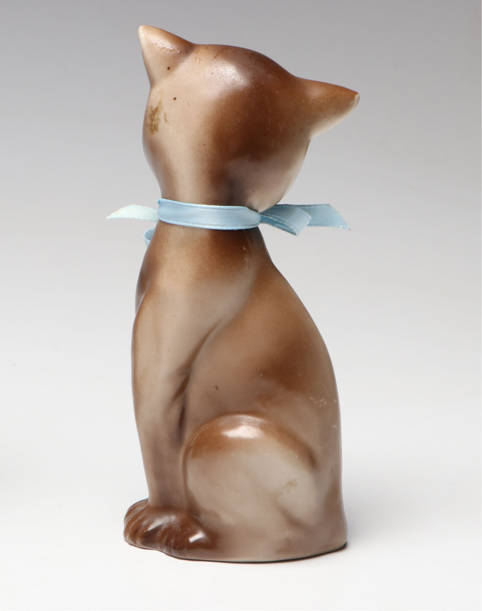 M. Okazaki Porcelain Sleeping Cat, Cast Iron Cat Doorstop and More Cat Figures