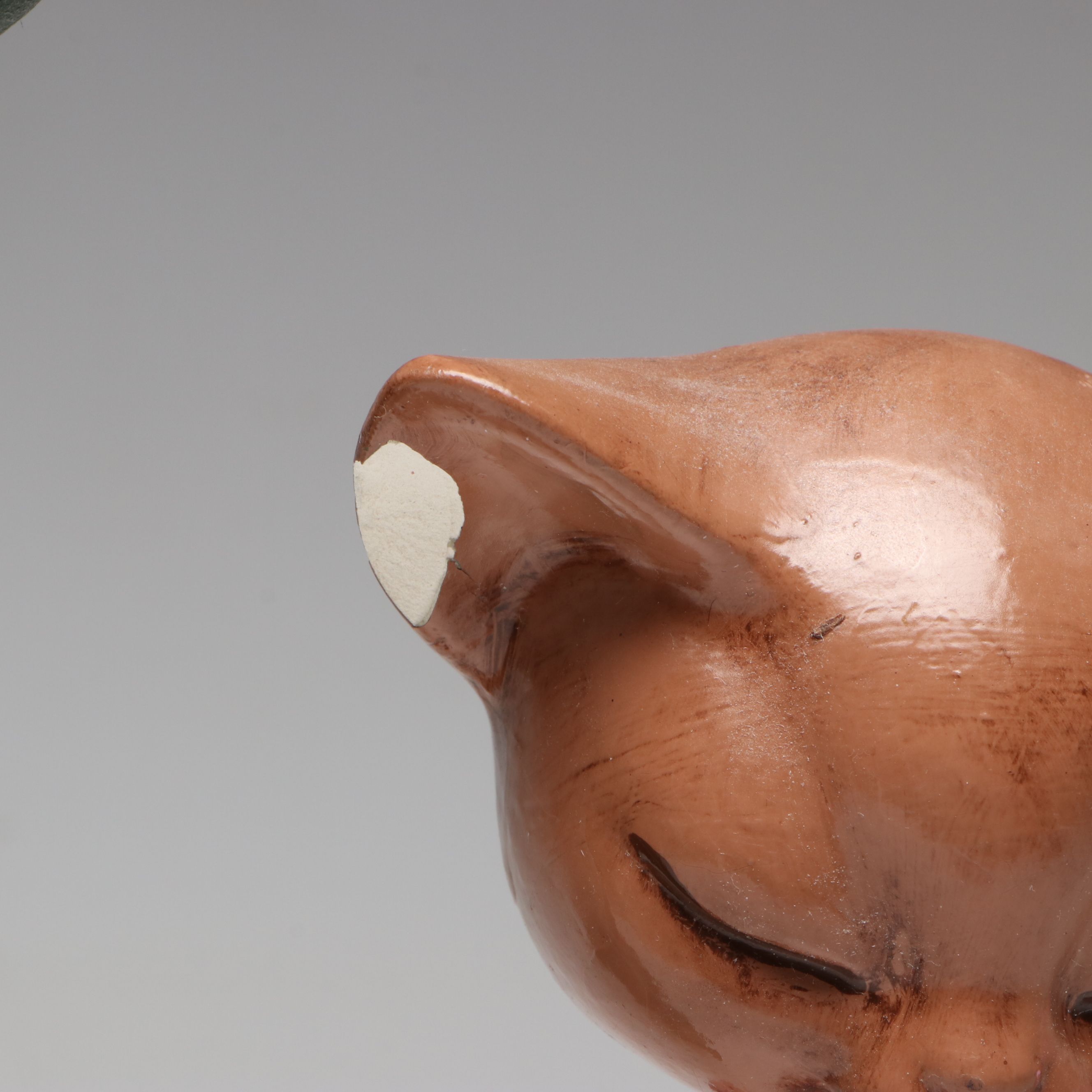 M. Okazaki Porcelain Sleeping Cat, Cast Iron Cat Doorstop and More Cat Figures