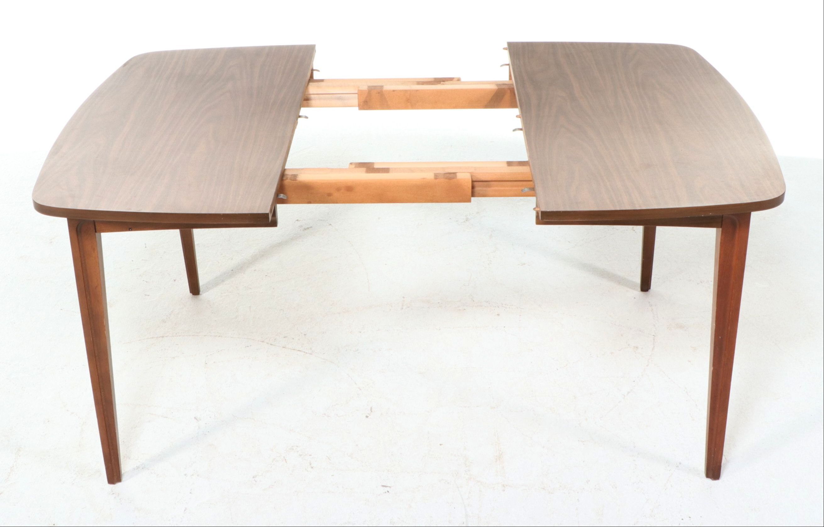 Danish Modern Style Walnut Extension Dining Table, Mid-20th Century